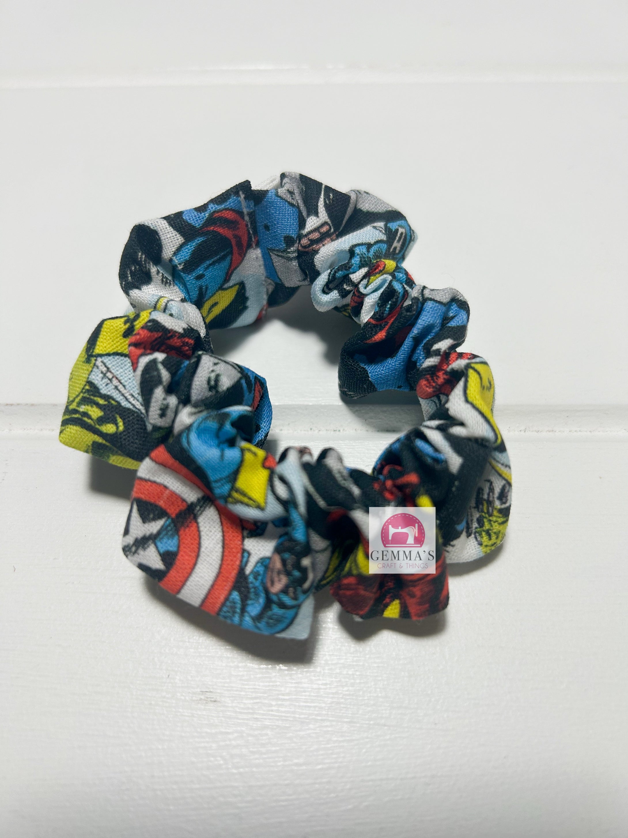 Fighting Superhero Mini Scrunchies