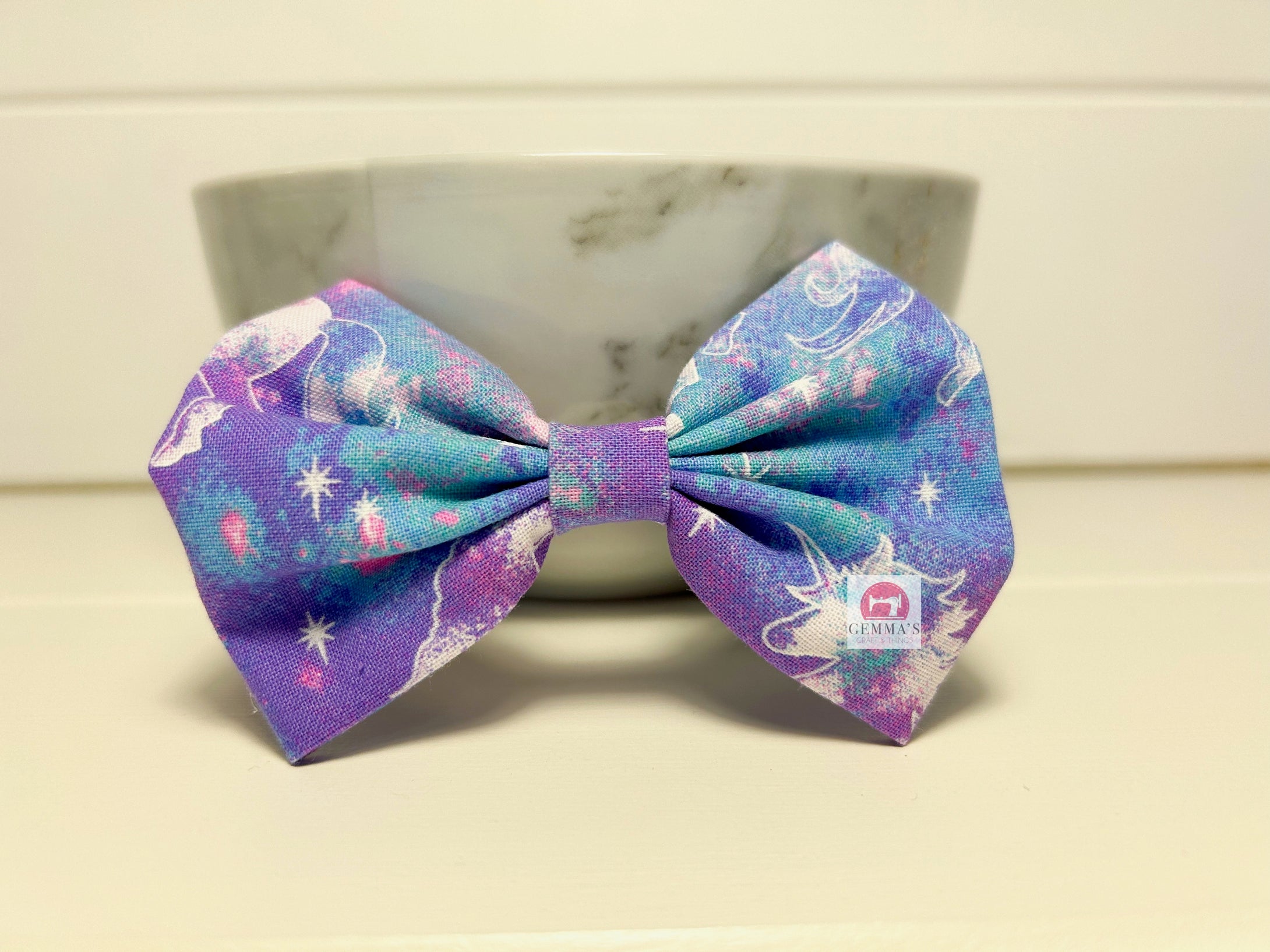 Purple Unicorn Large Bow