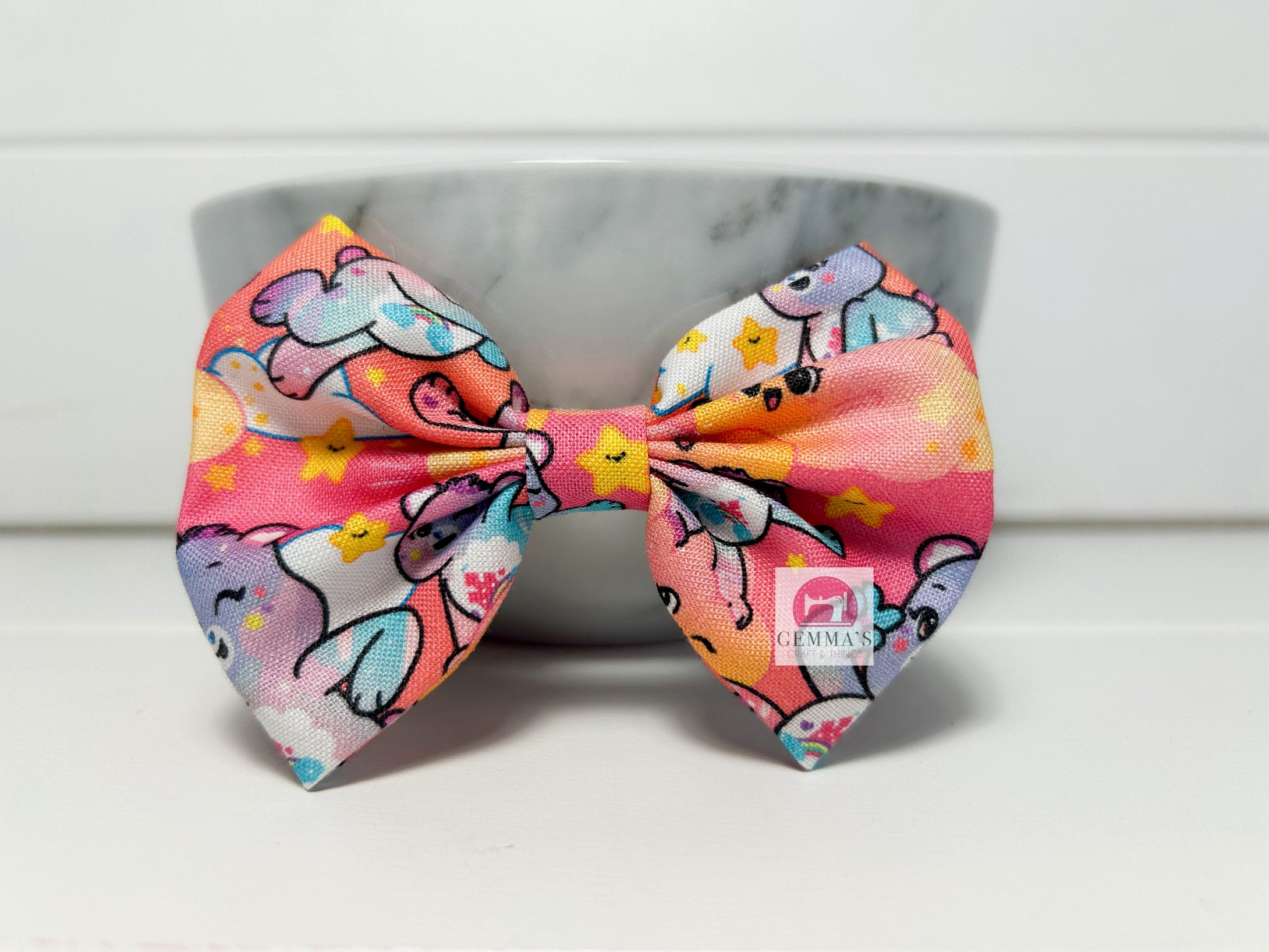 Pink Bear Large Bow