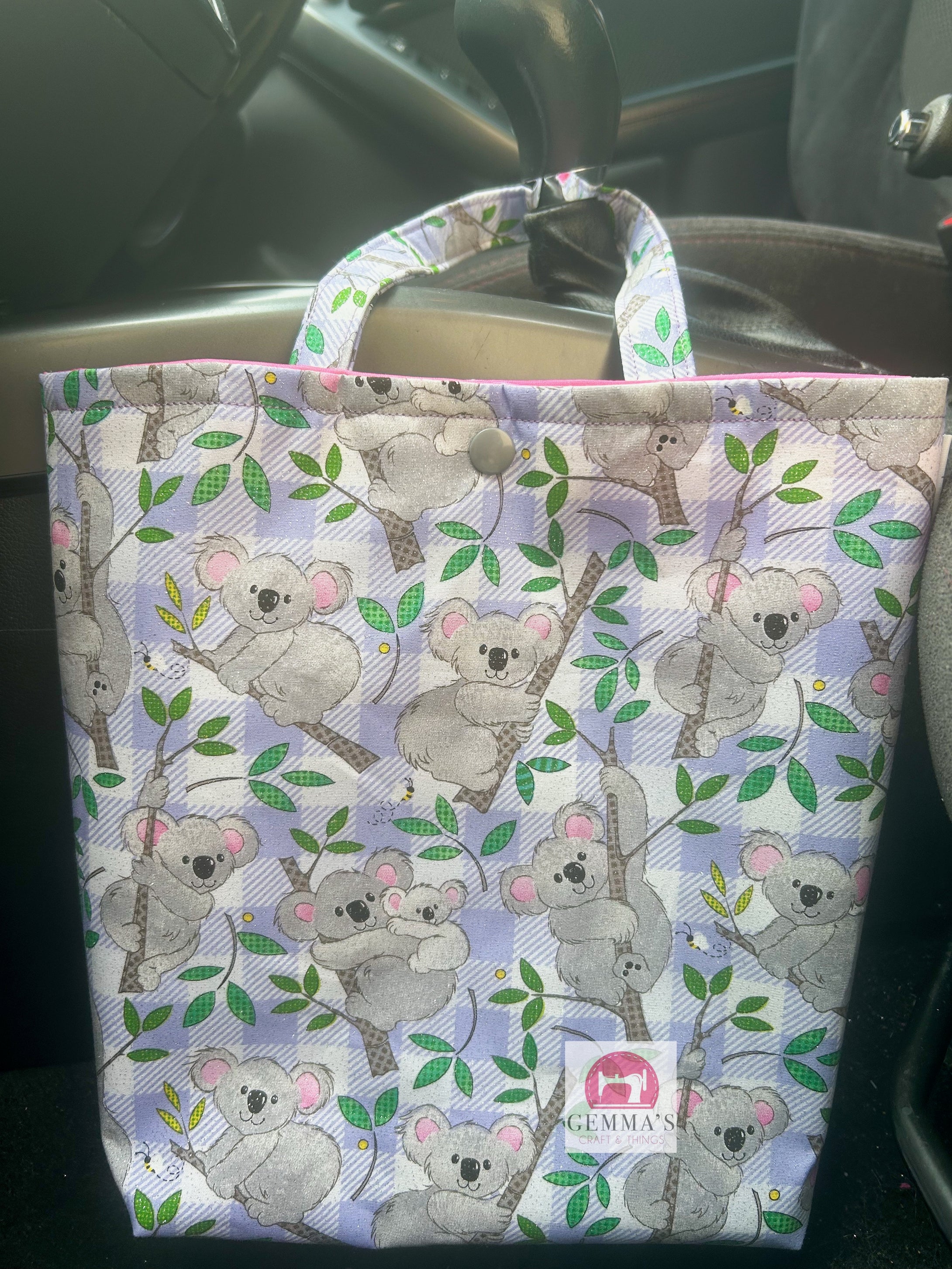Glitter Koala Car Bin Bag