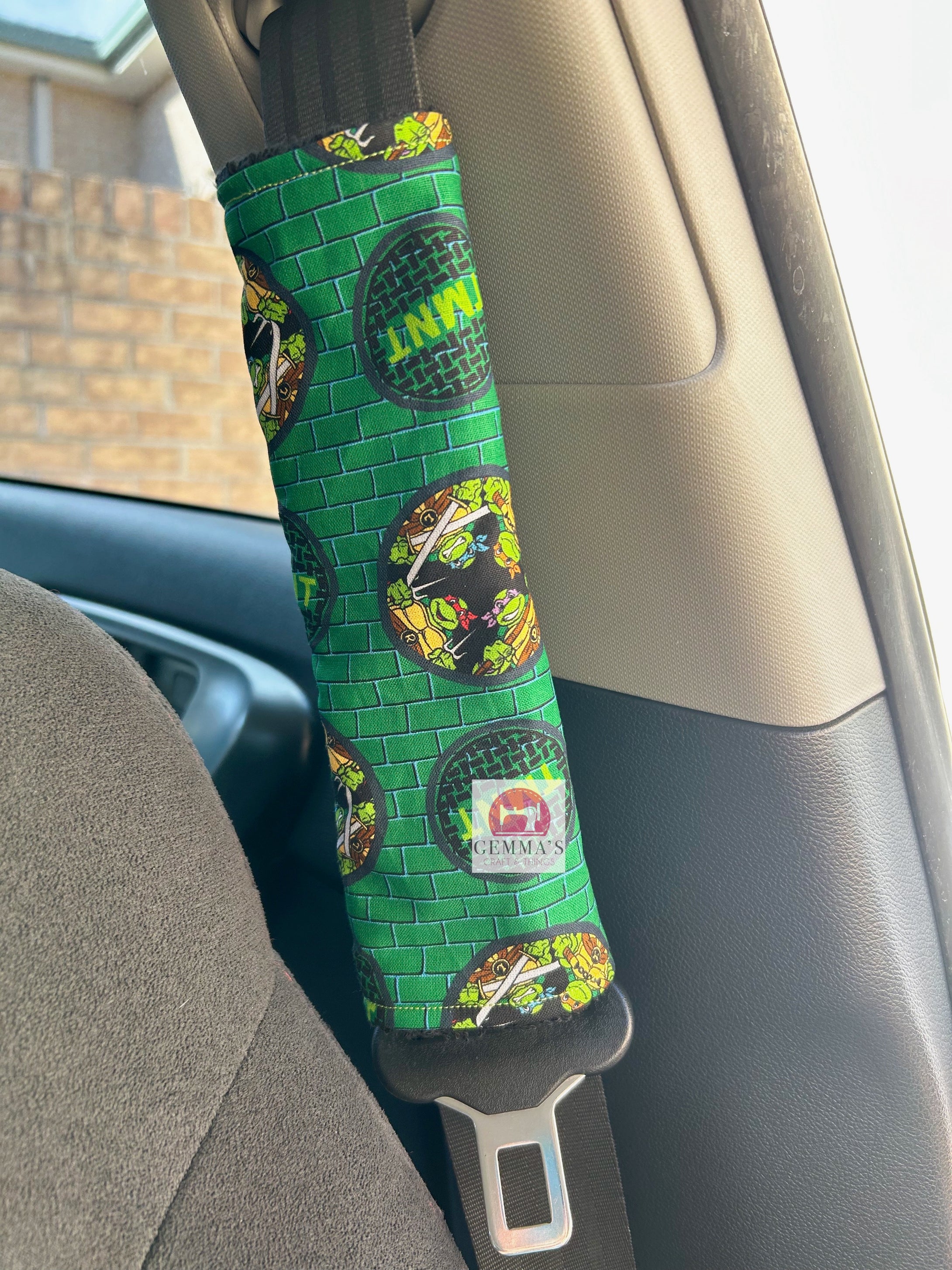 Green Turtle Seatbelt Cover