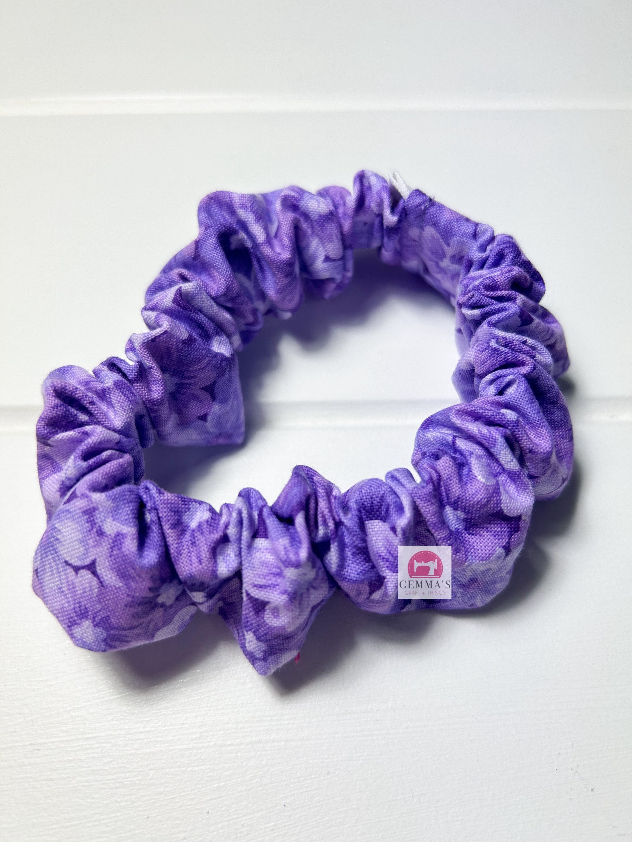 Purple Daisy Scrunchie