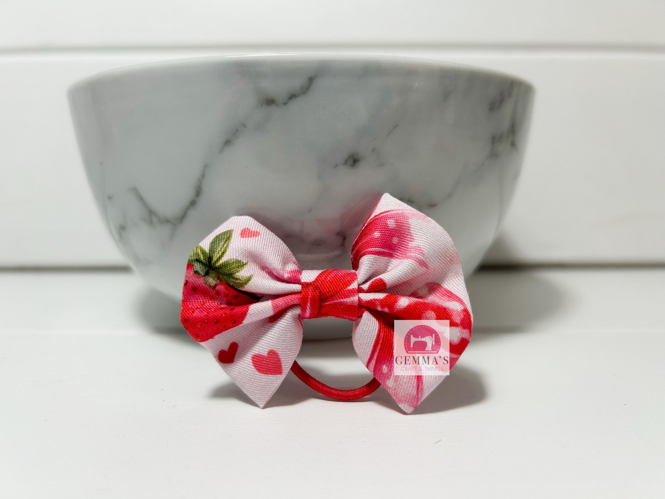 Red Strawberry Small Bow