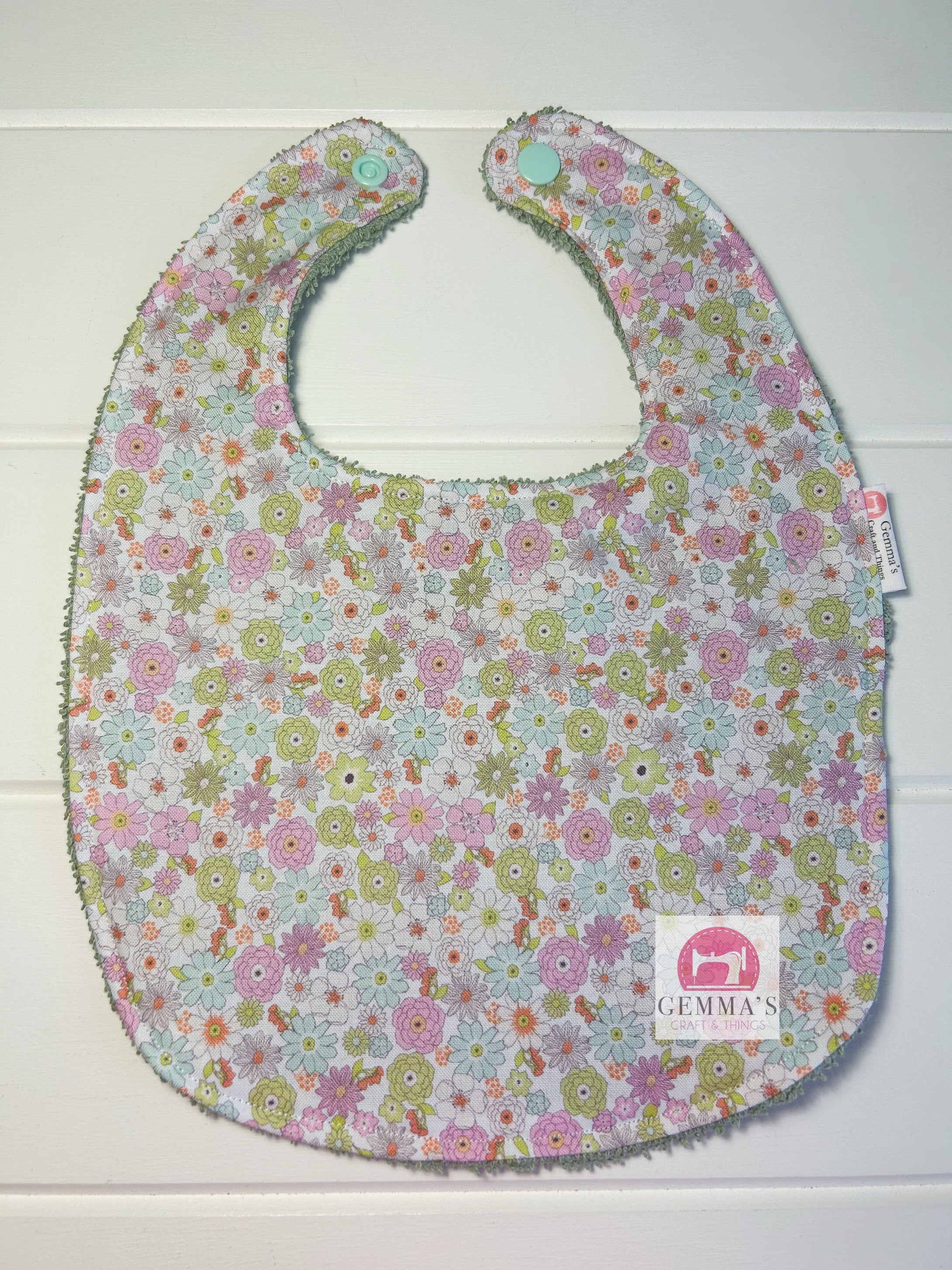 Pink Succulent Feeding Bib
