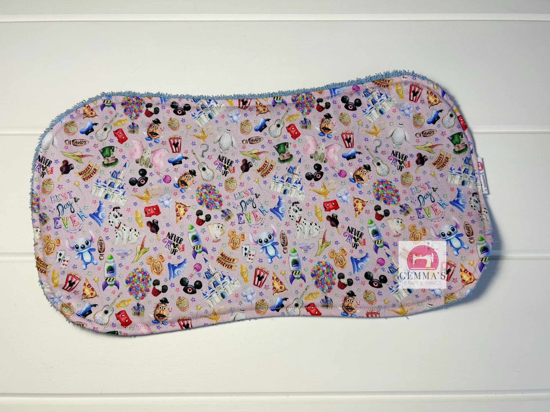 Purple Character Burp Cloth