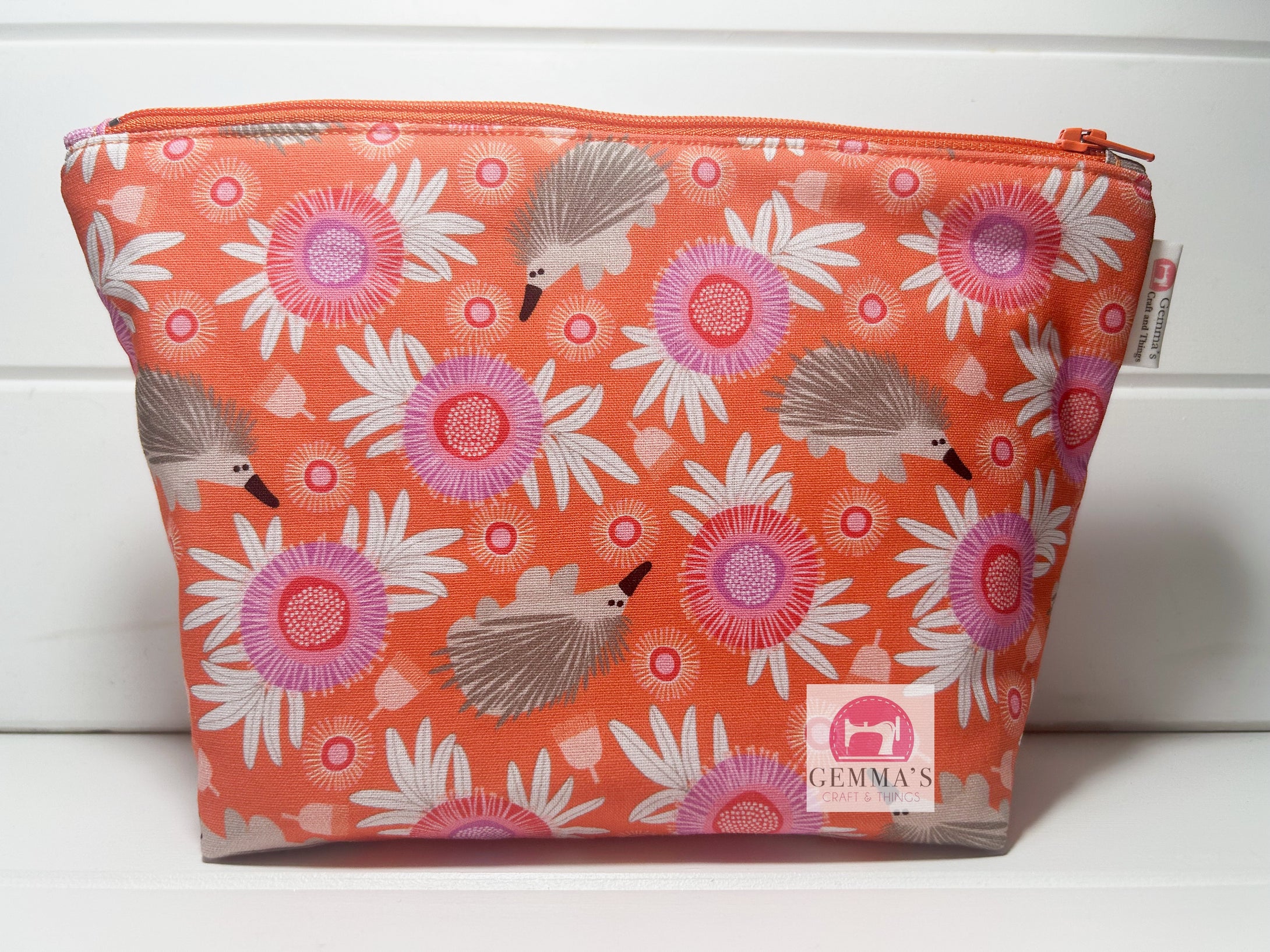 Orange Aussie Animal Zip Up Pouch