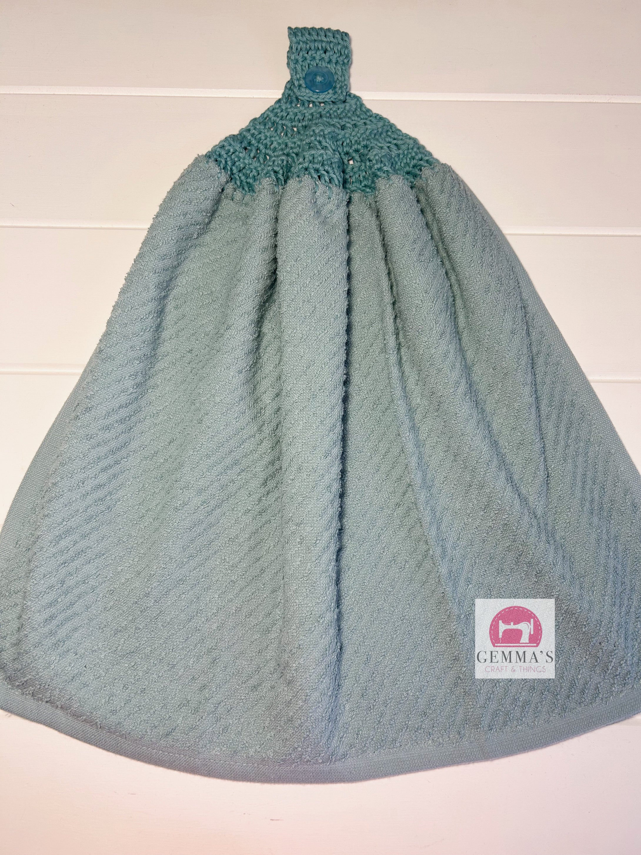 Teal Textured Tea Towel