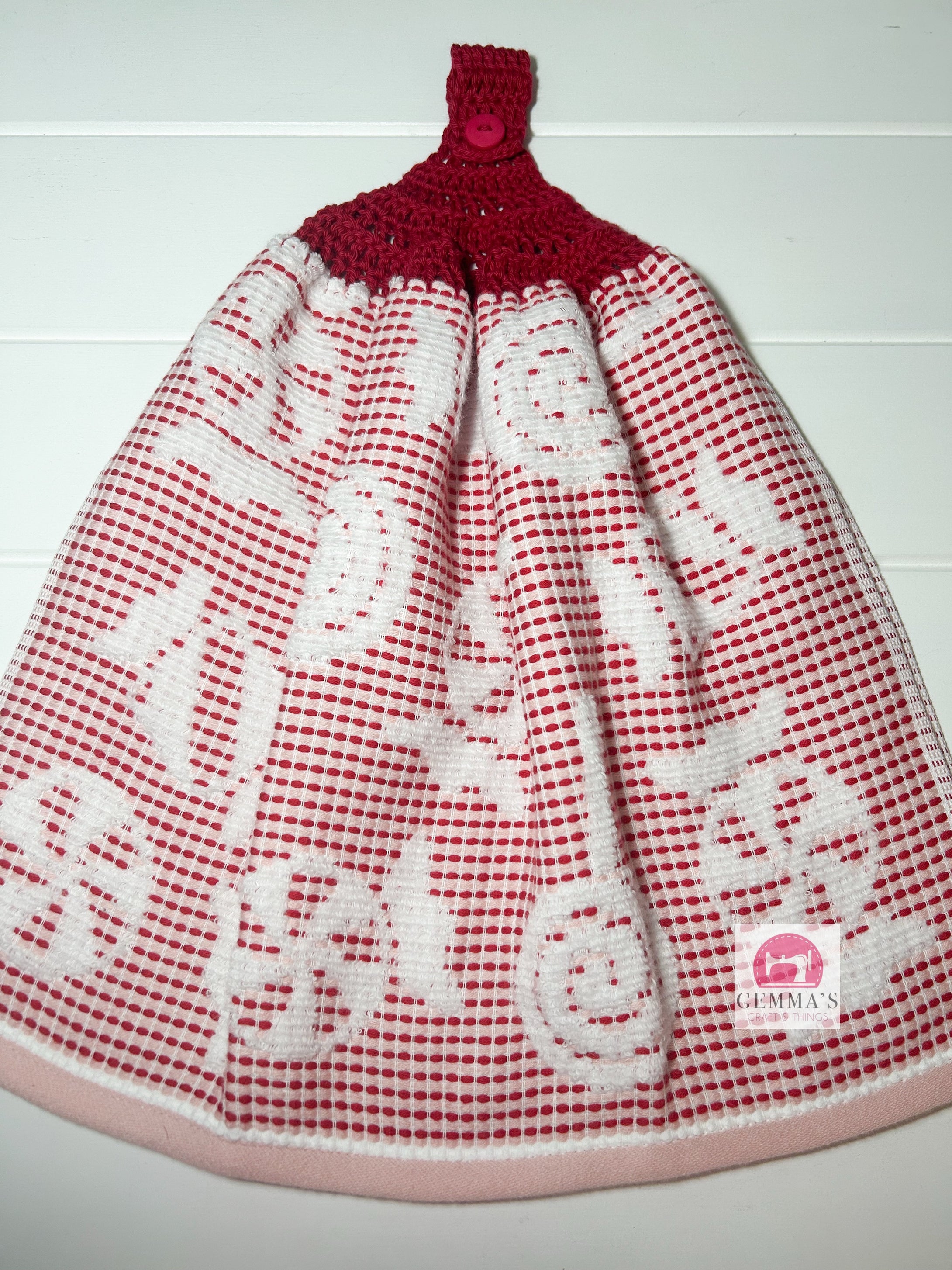 Candy Cane Christmas Tea Towel