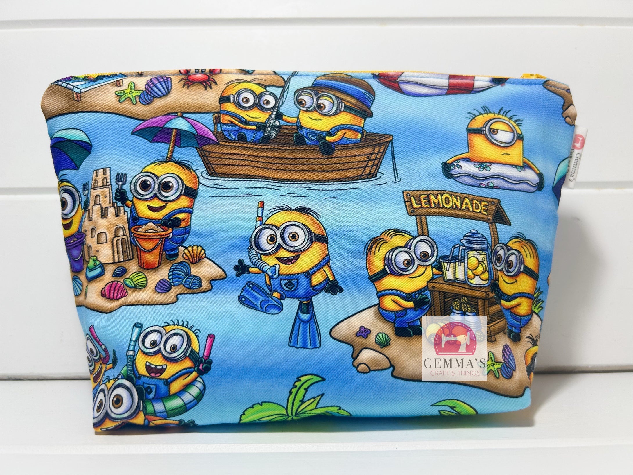 Yellow Alien Zip Up Pouch