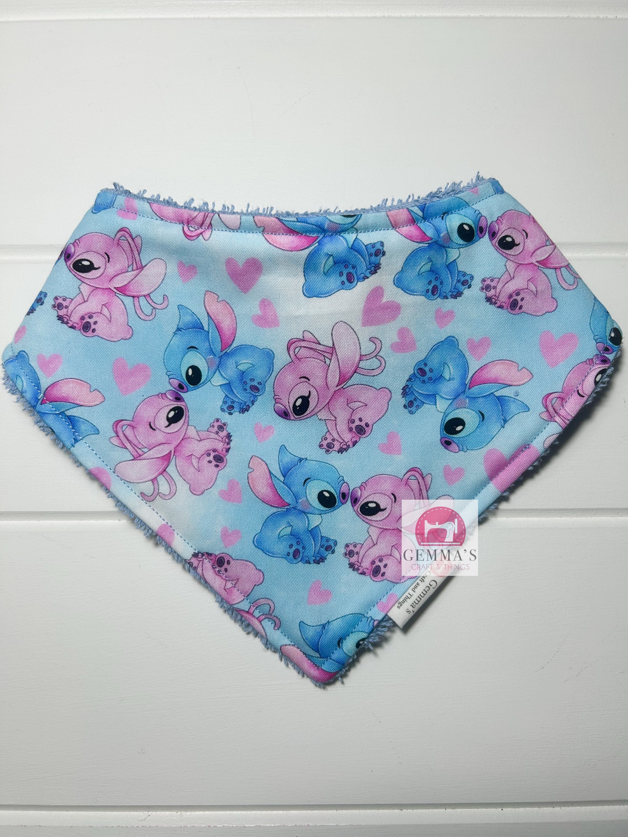 In Love Blue Alien Bandanna Bib