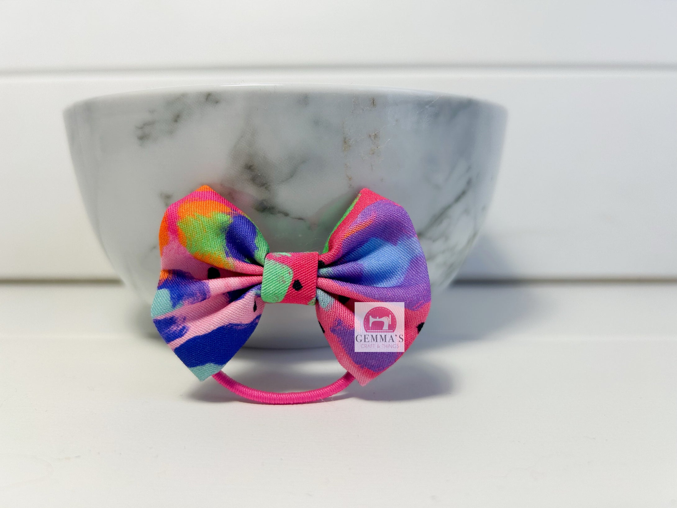 Hot Pink Leopard Print Small Bow