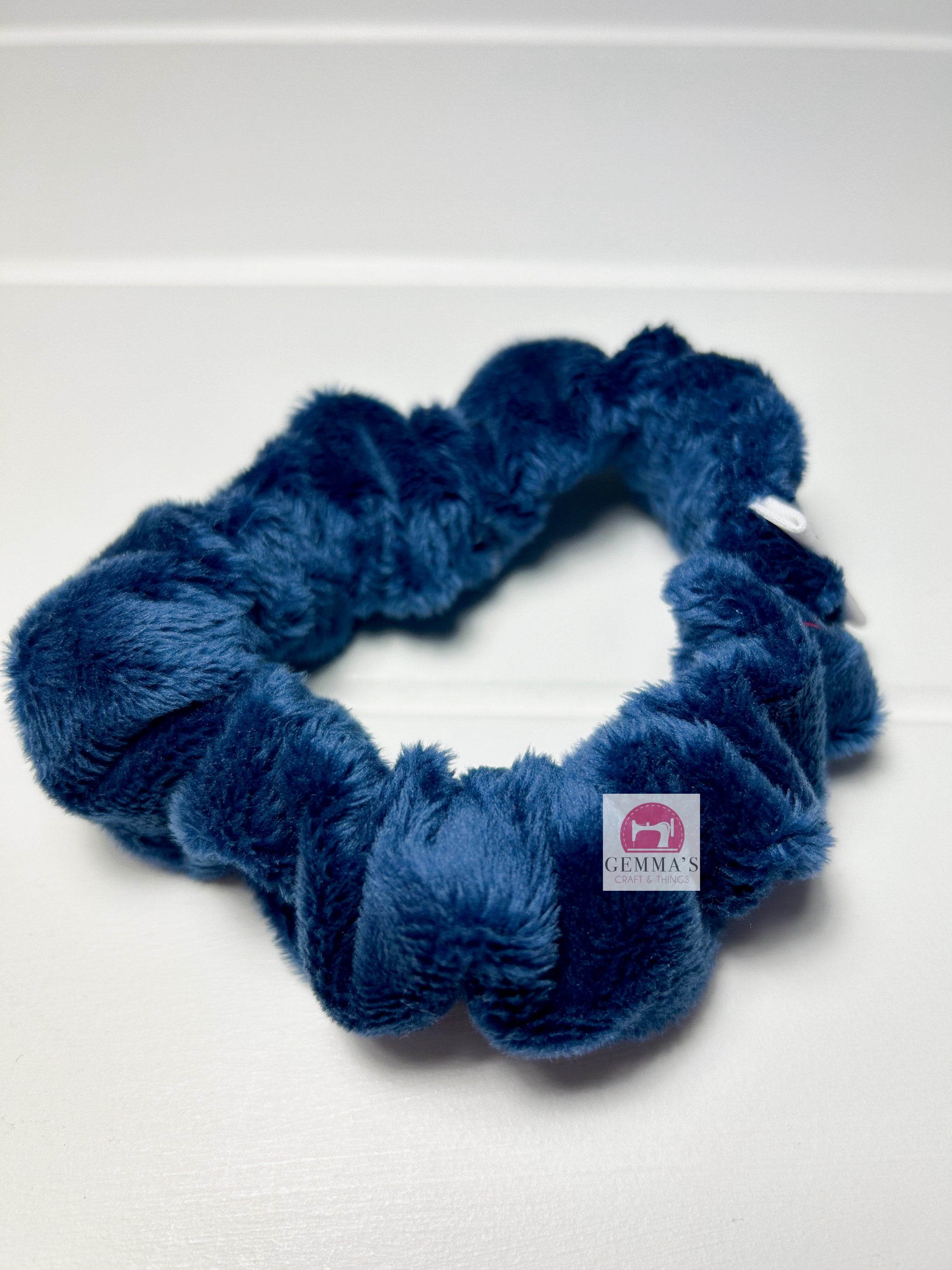Navy Minky Scrunchie