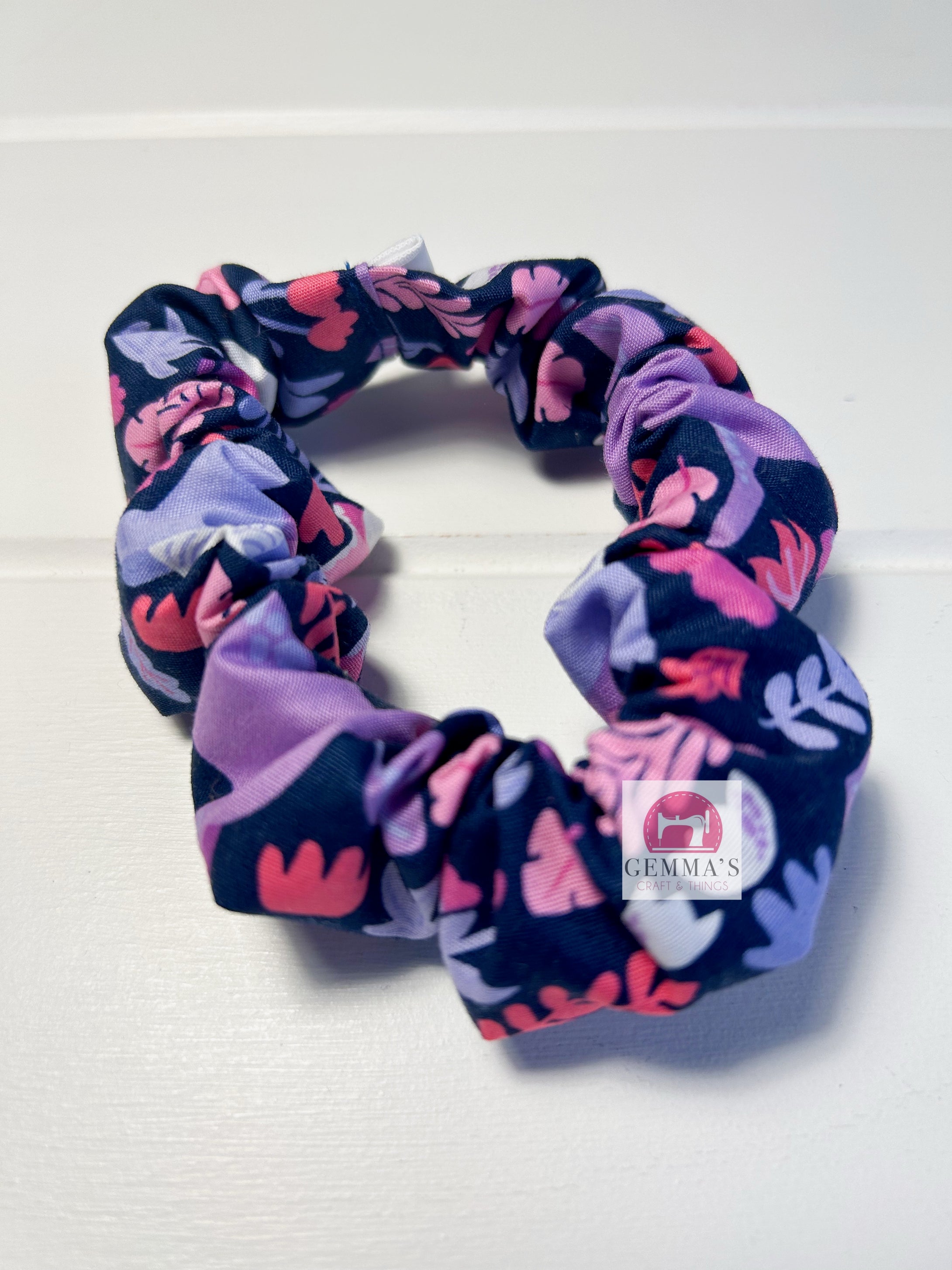 Purple Dinosaur Scrunchie