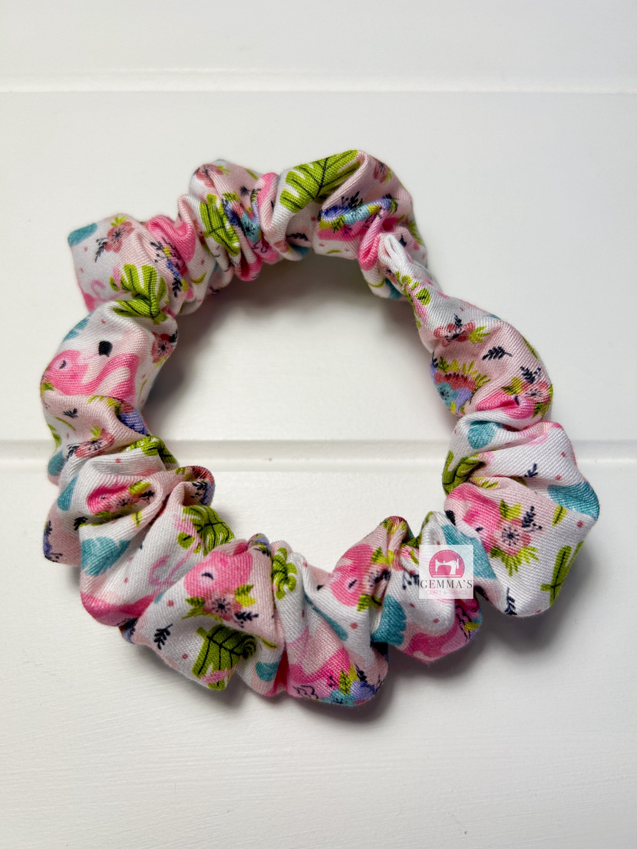 Pink Flamingo Scrunchie