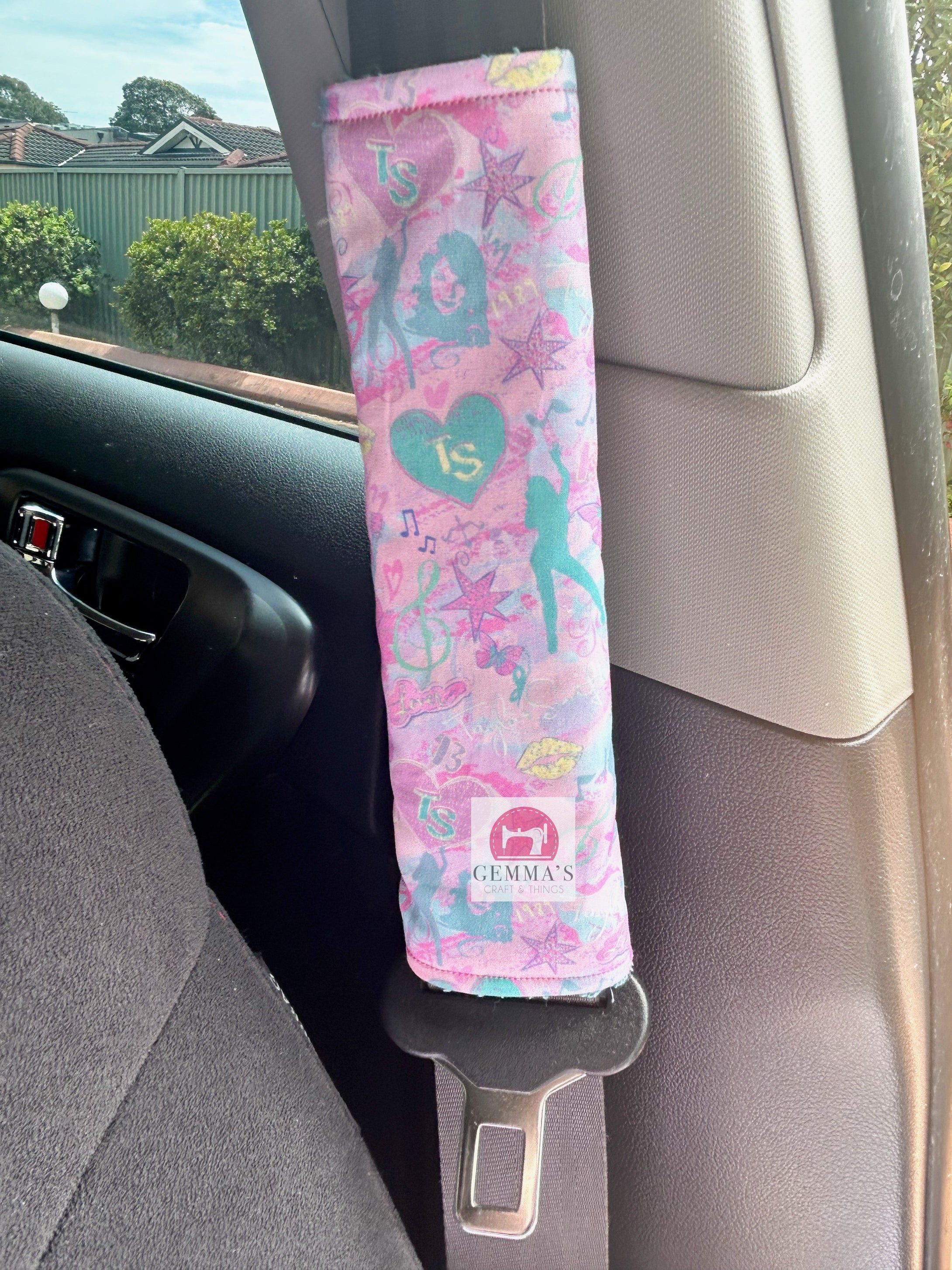 Aqua Swiftie Seatbelt Cover