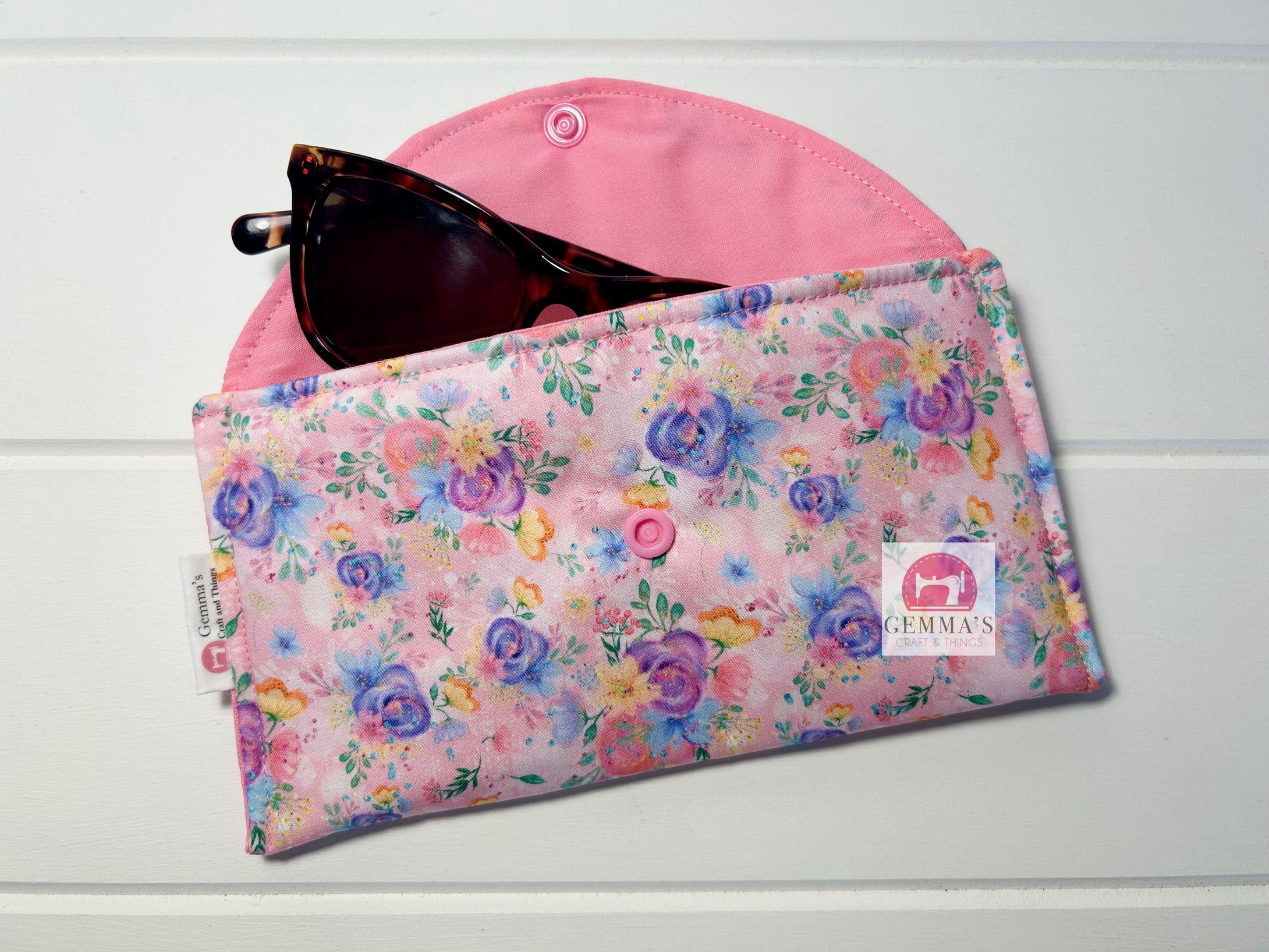 Pastel Floral Glasses Case