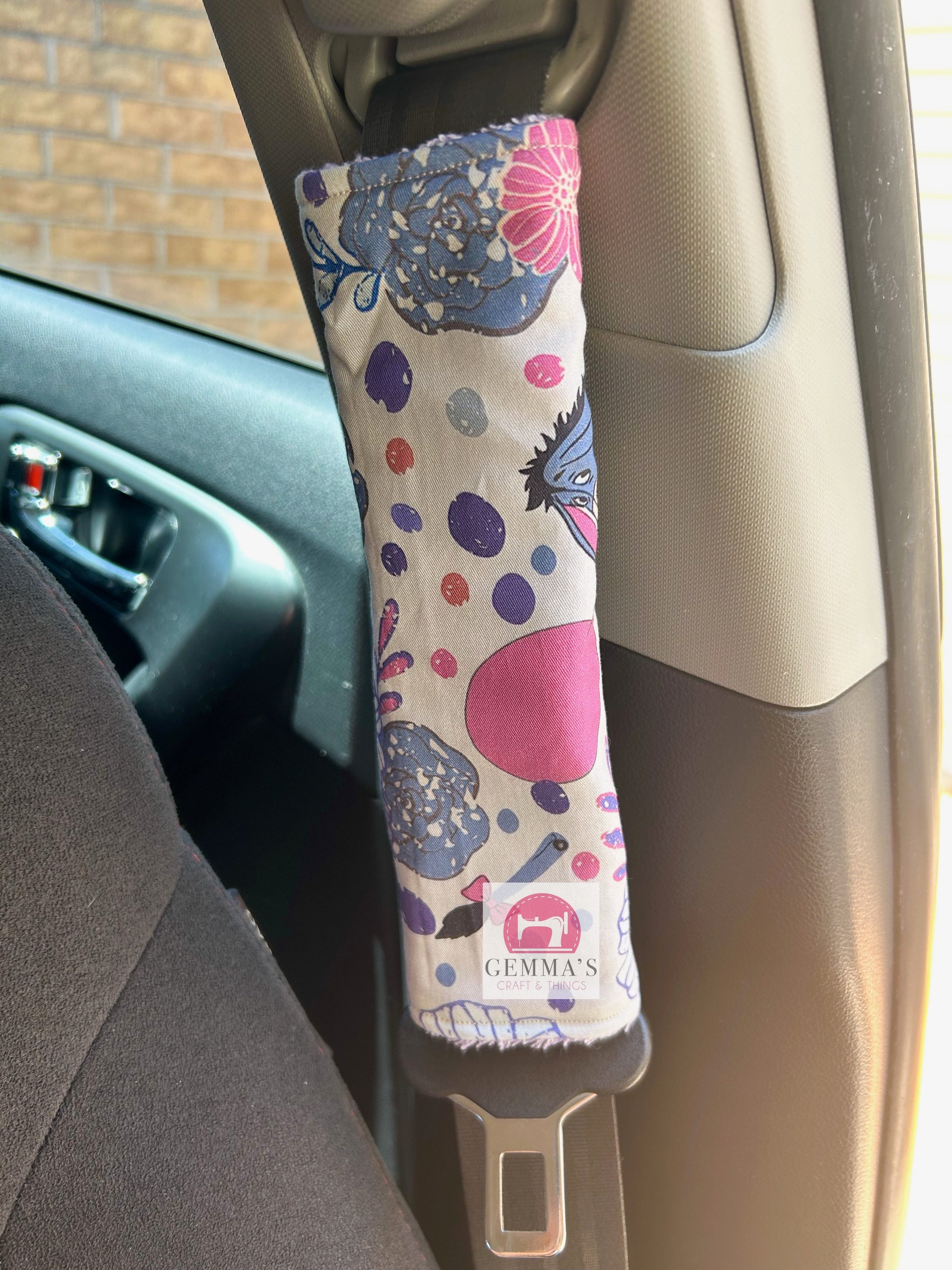 Purple Elephant Seatbelt Cover