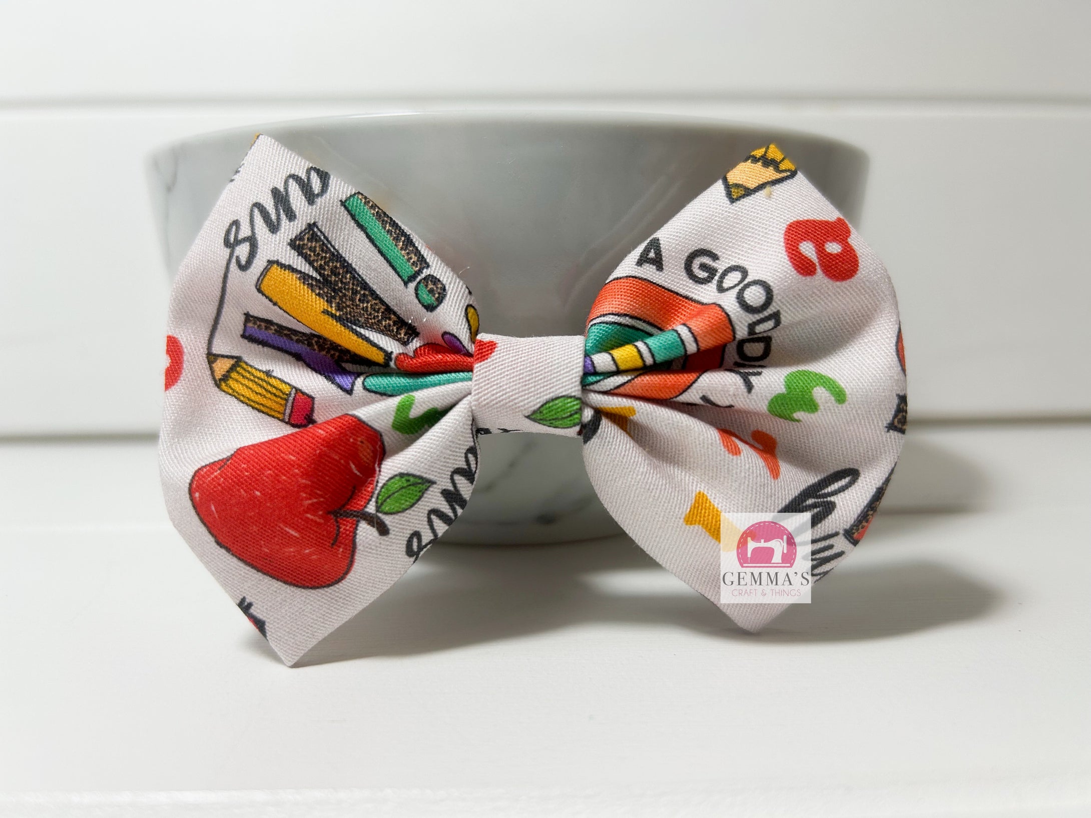 Rainbow Teacher Large Bow