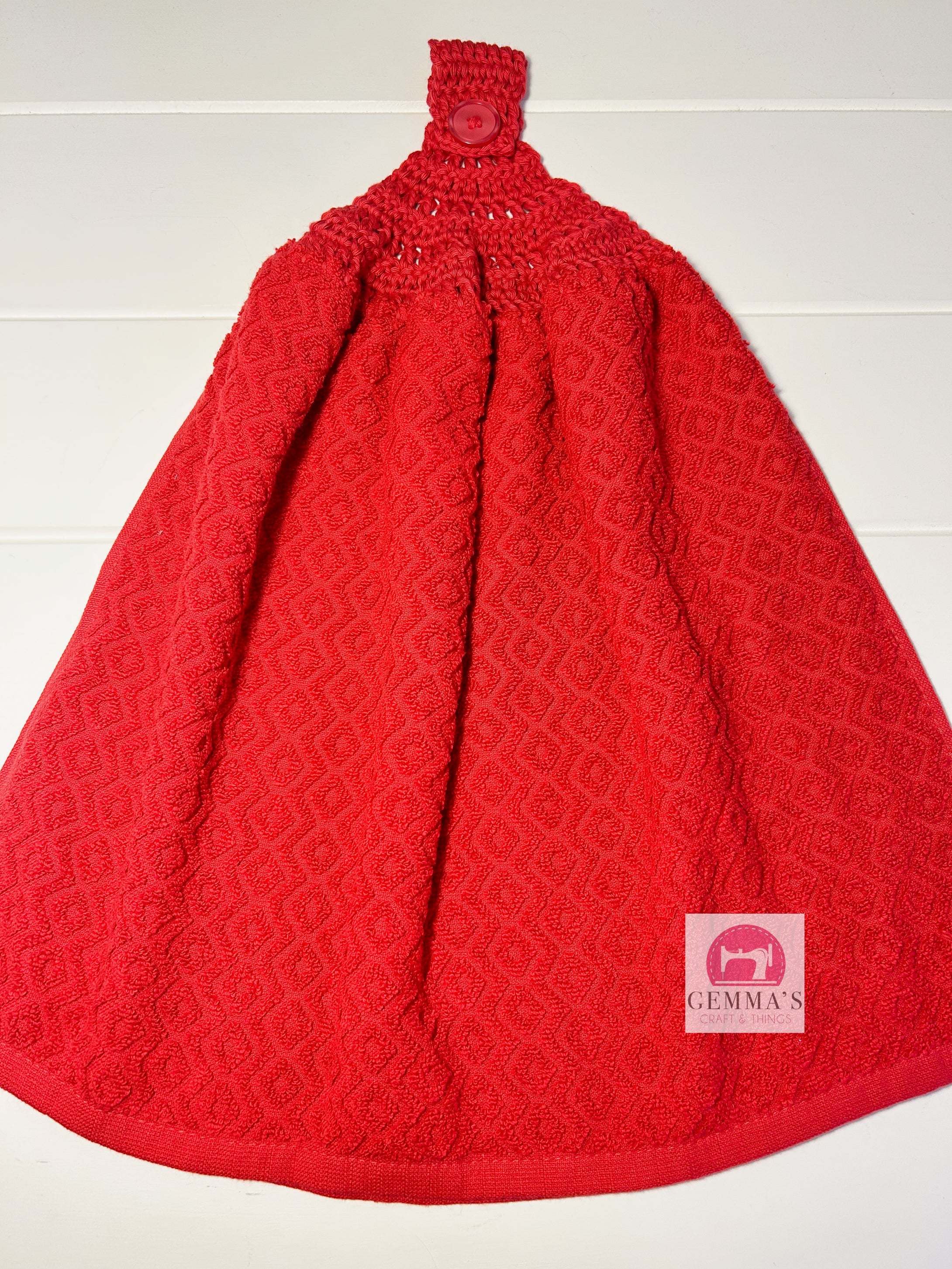 Diamond Red Tea Towel