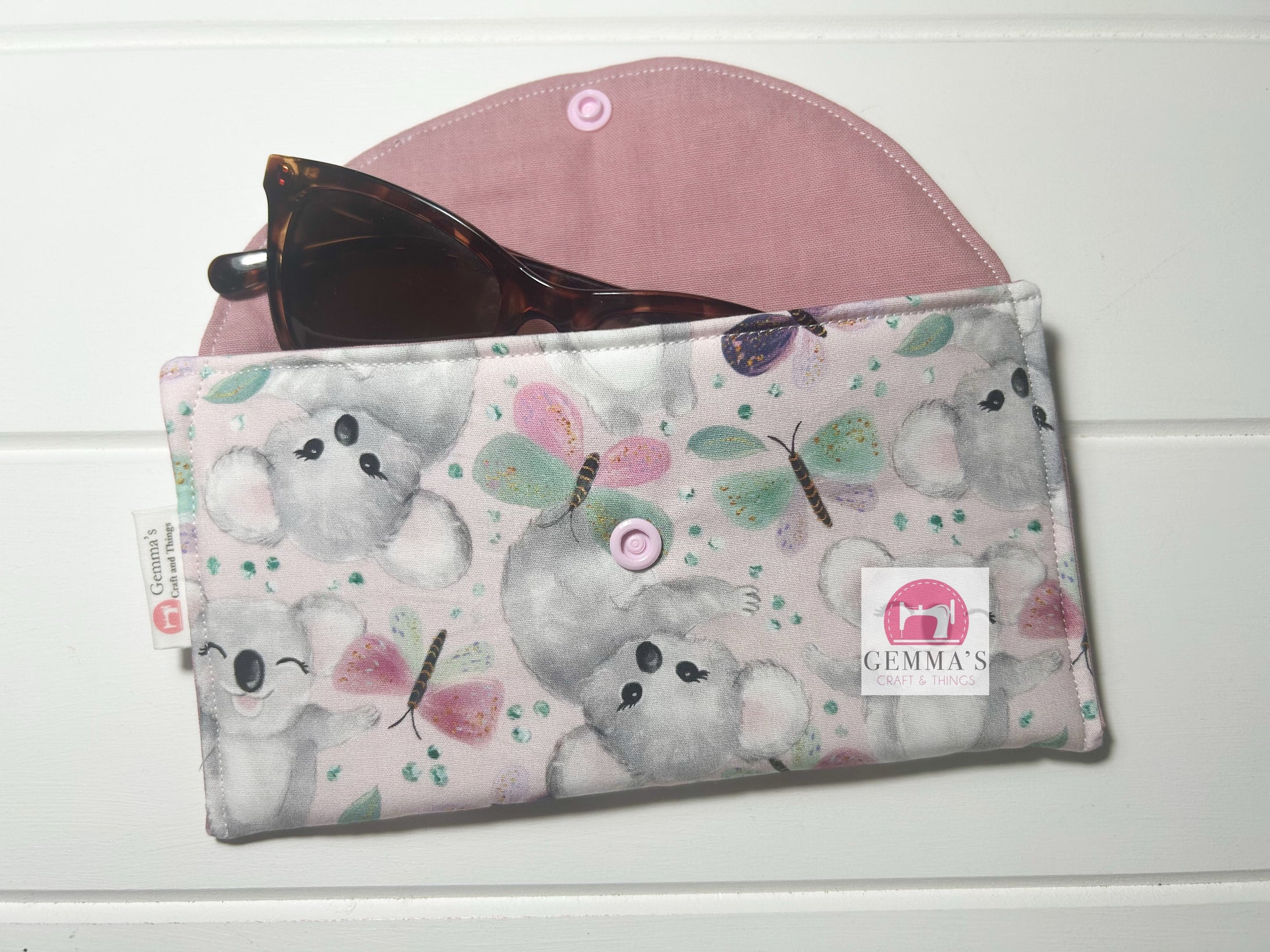 Pink Koala Glasses Case