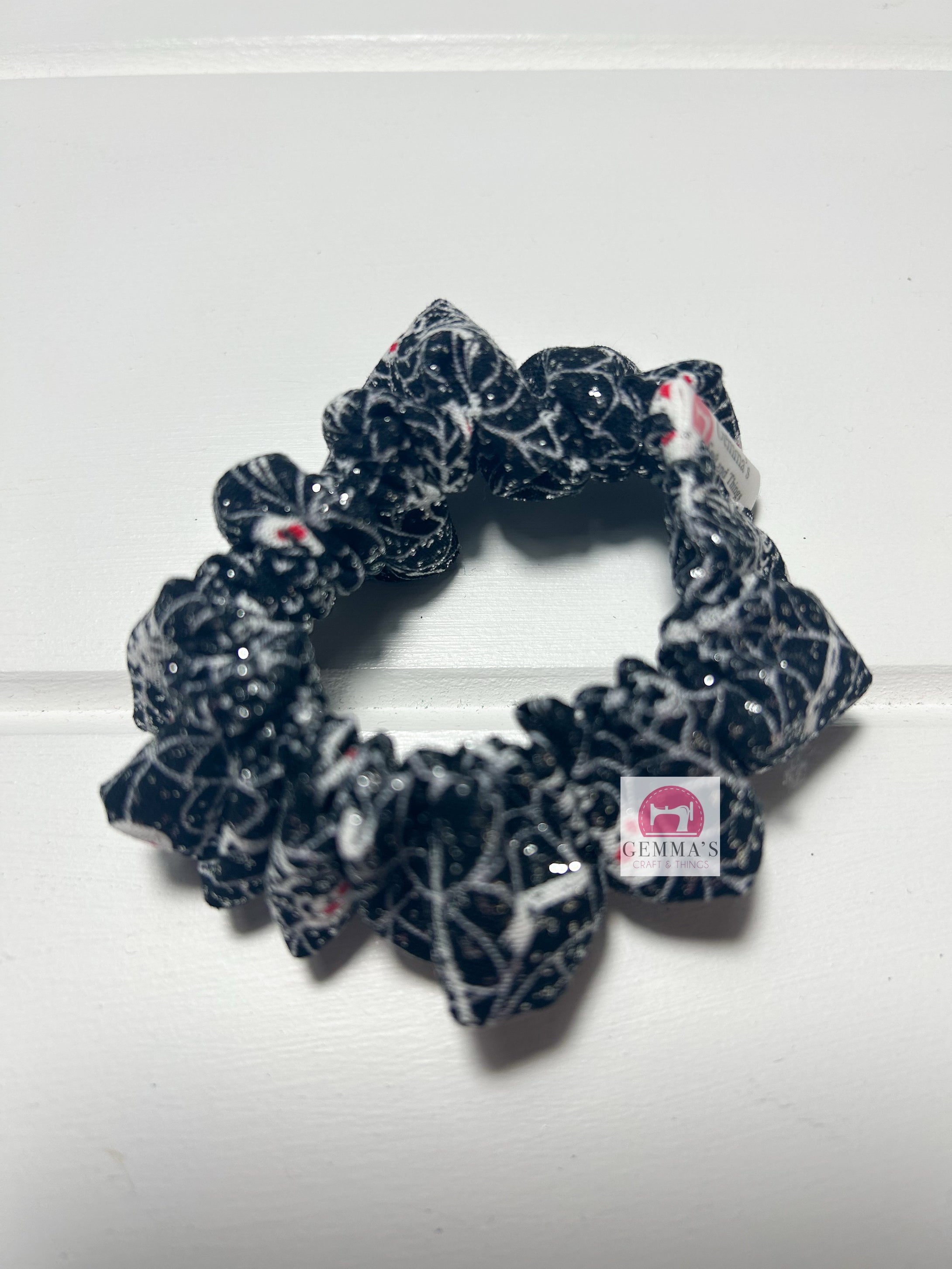Sparkly Skeleton Mini Scrunchies
