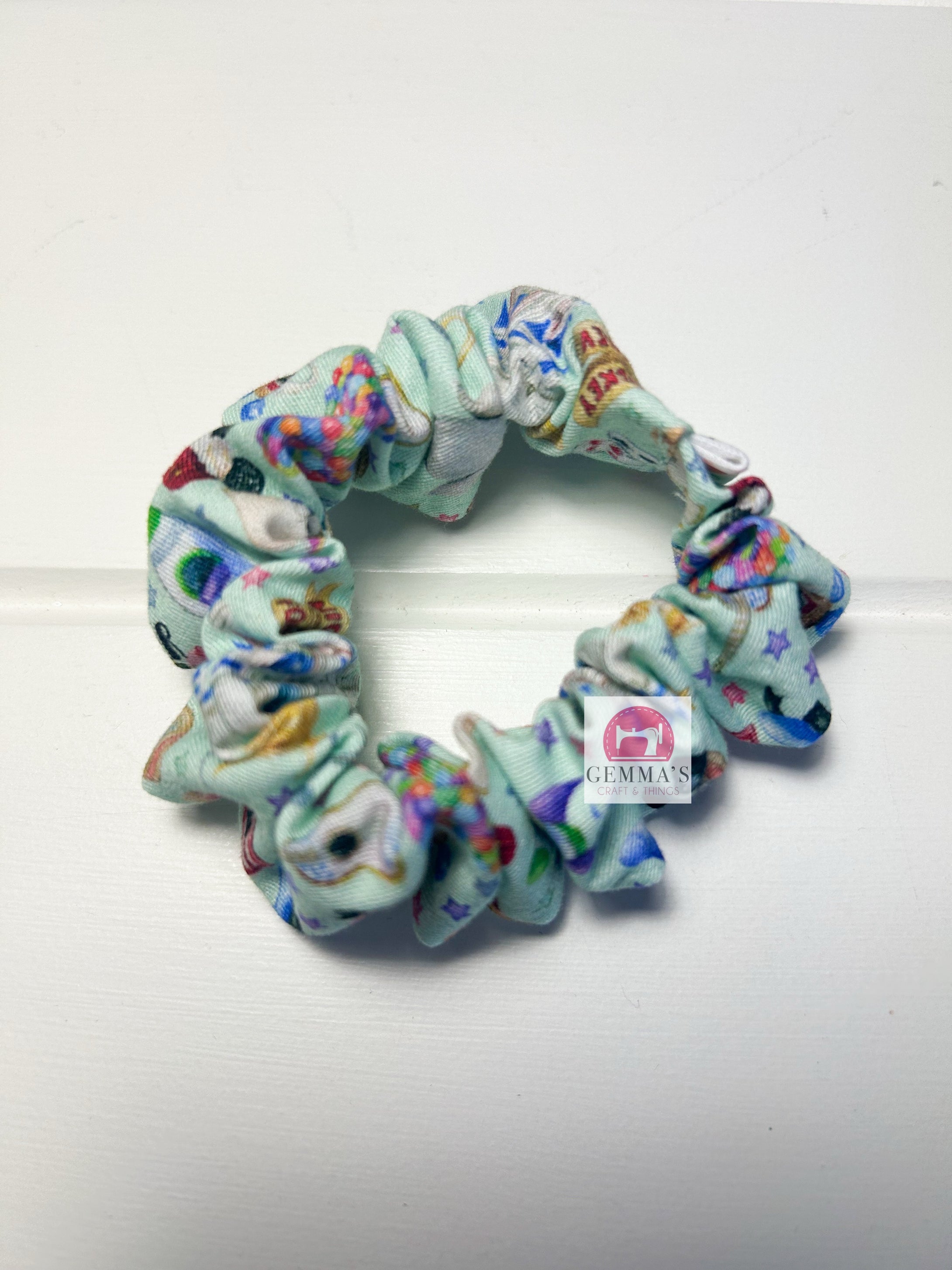 Aqua Character Mini Scrunchies