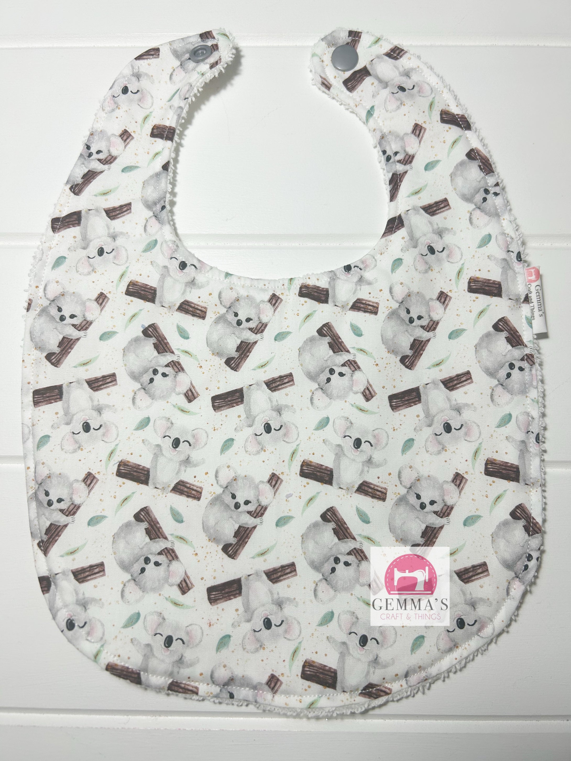 White Koala Feeding Bib
