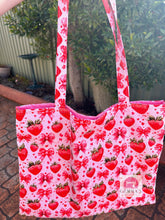 Load image into Gallery viewer, Red Strawberry Shopping Bag
