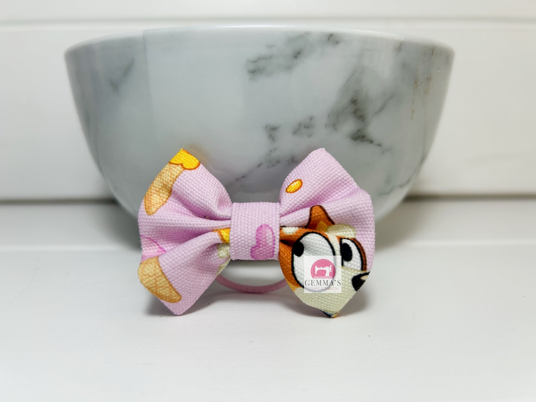 Pink Dog Small Bow