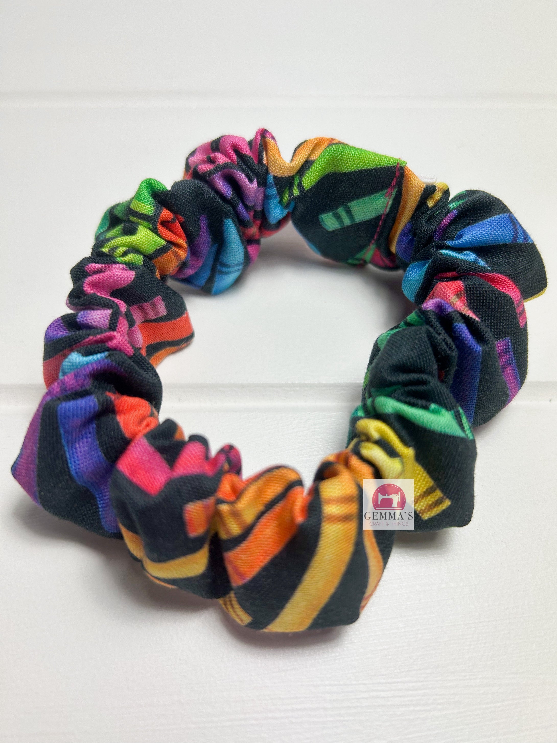 Black Crayon Scrunchie