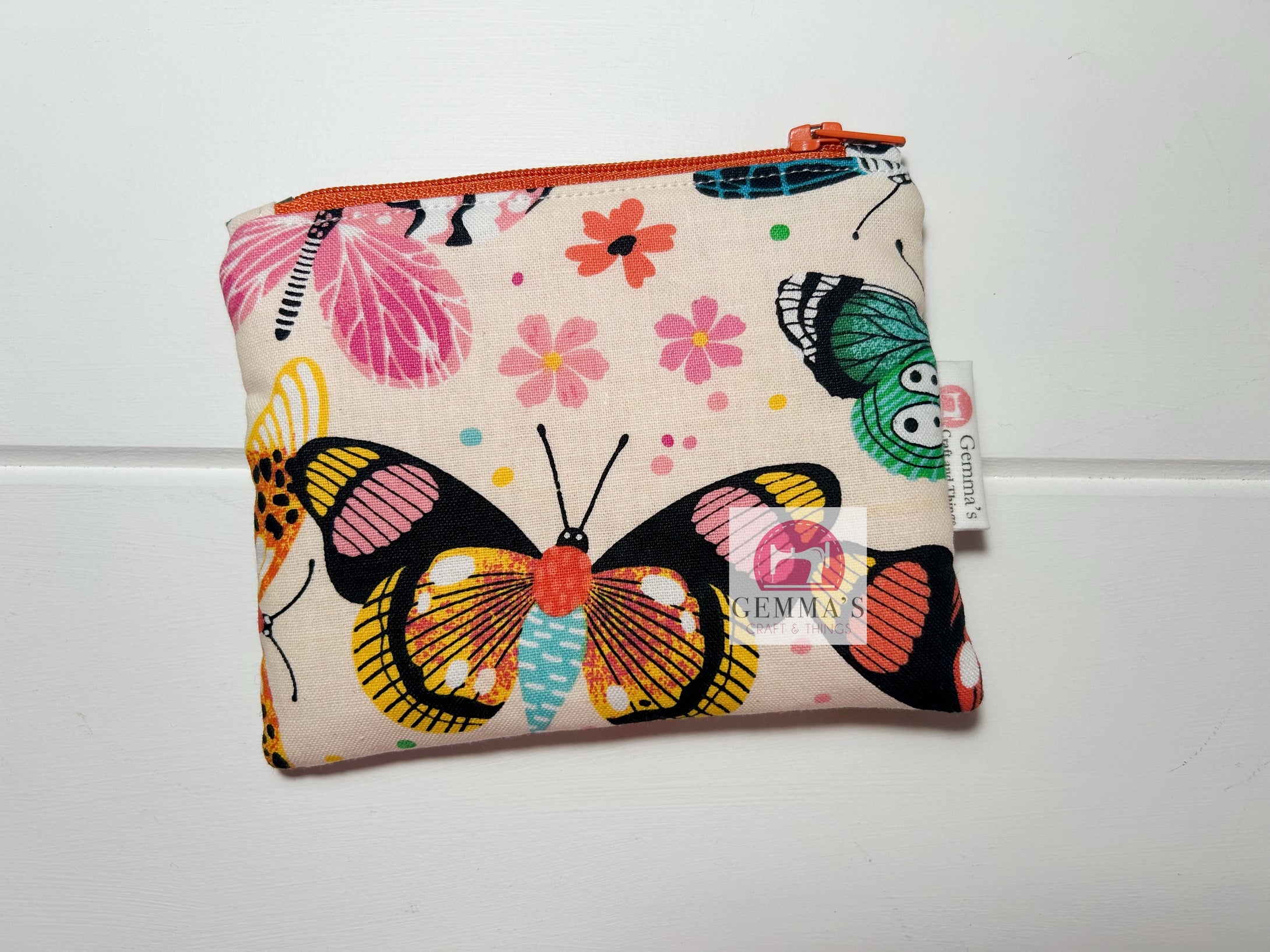 Pink Butterfly Coin Purse
