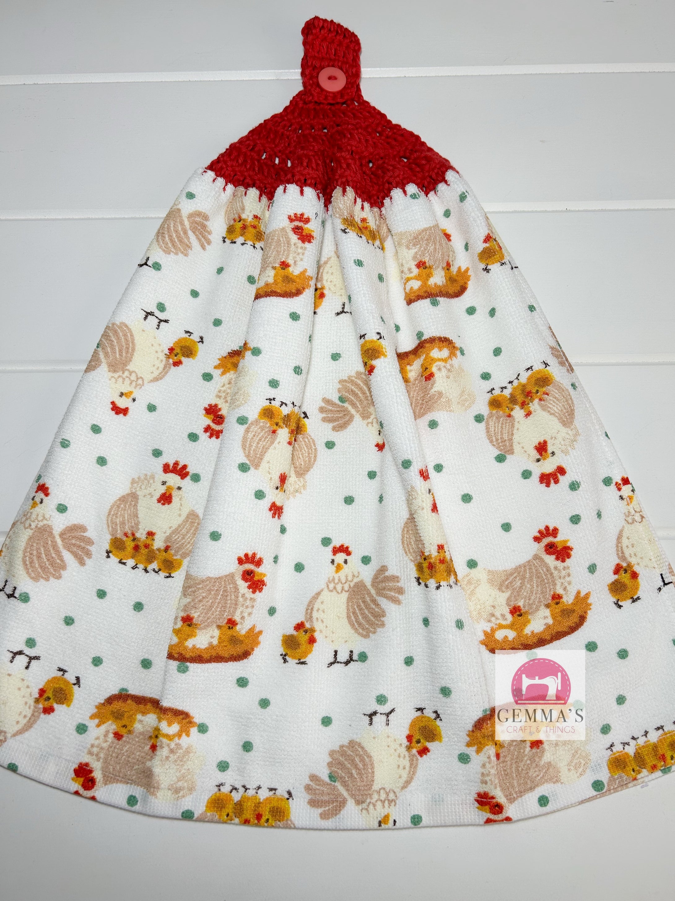 Chicken Family Tea Towel