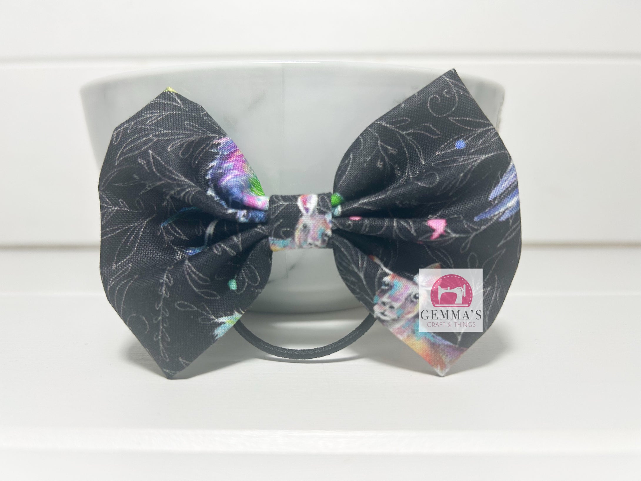 Black Aussie Animal Large Bow