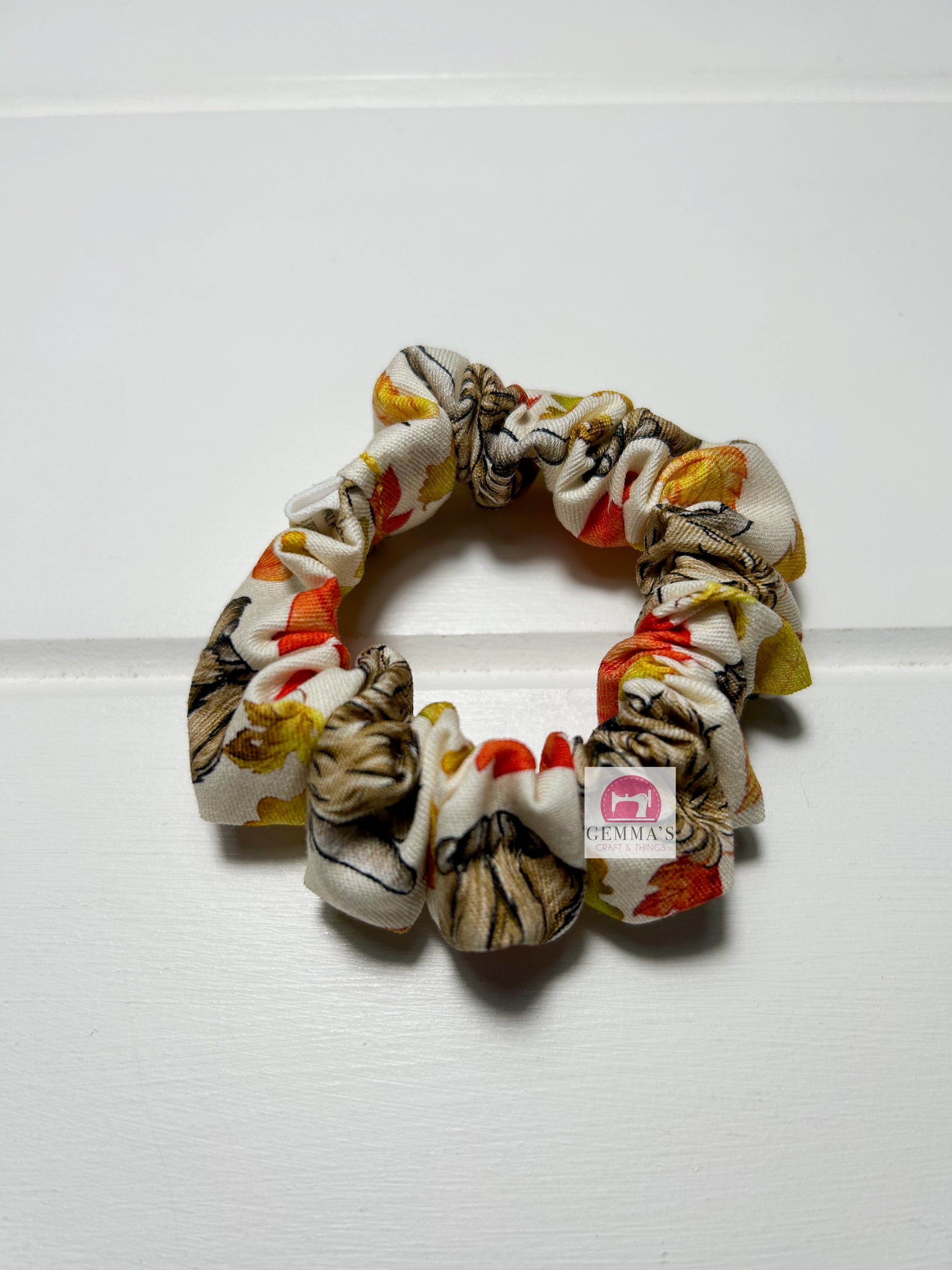 Autumn Highland Cow Mini Scrunchies