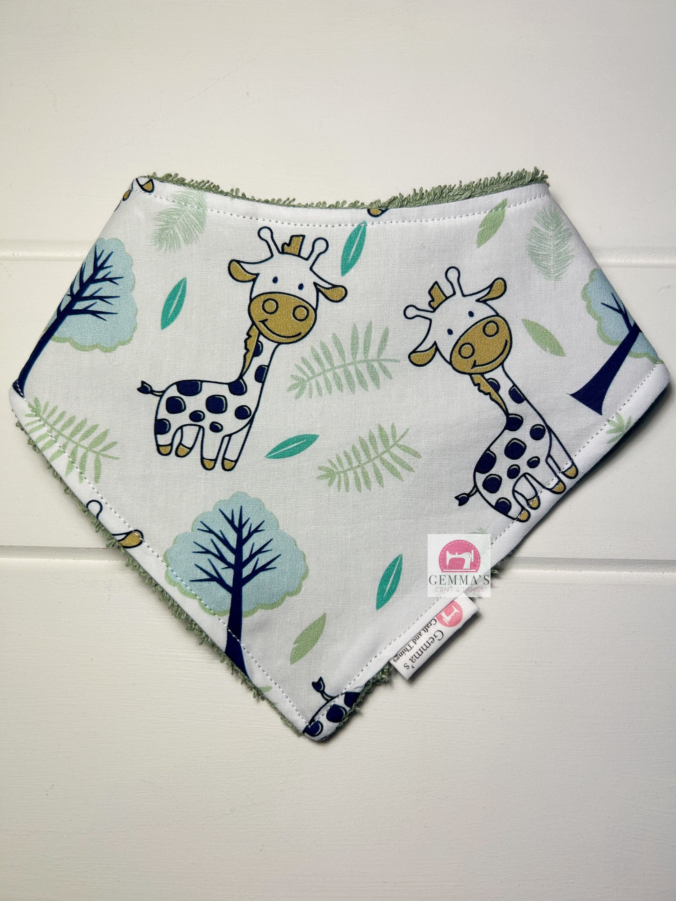 White Giraffe Bandanna Bib