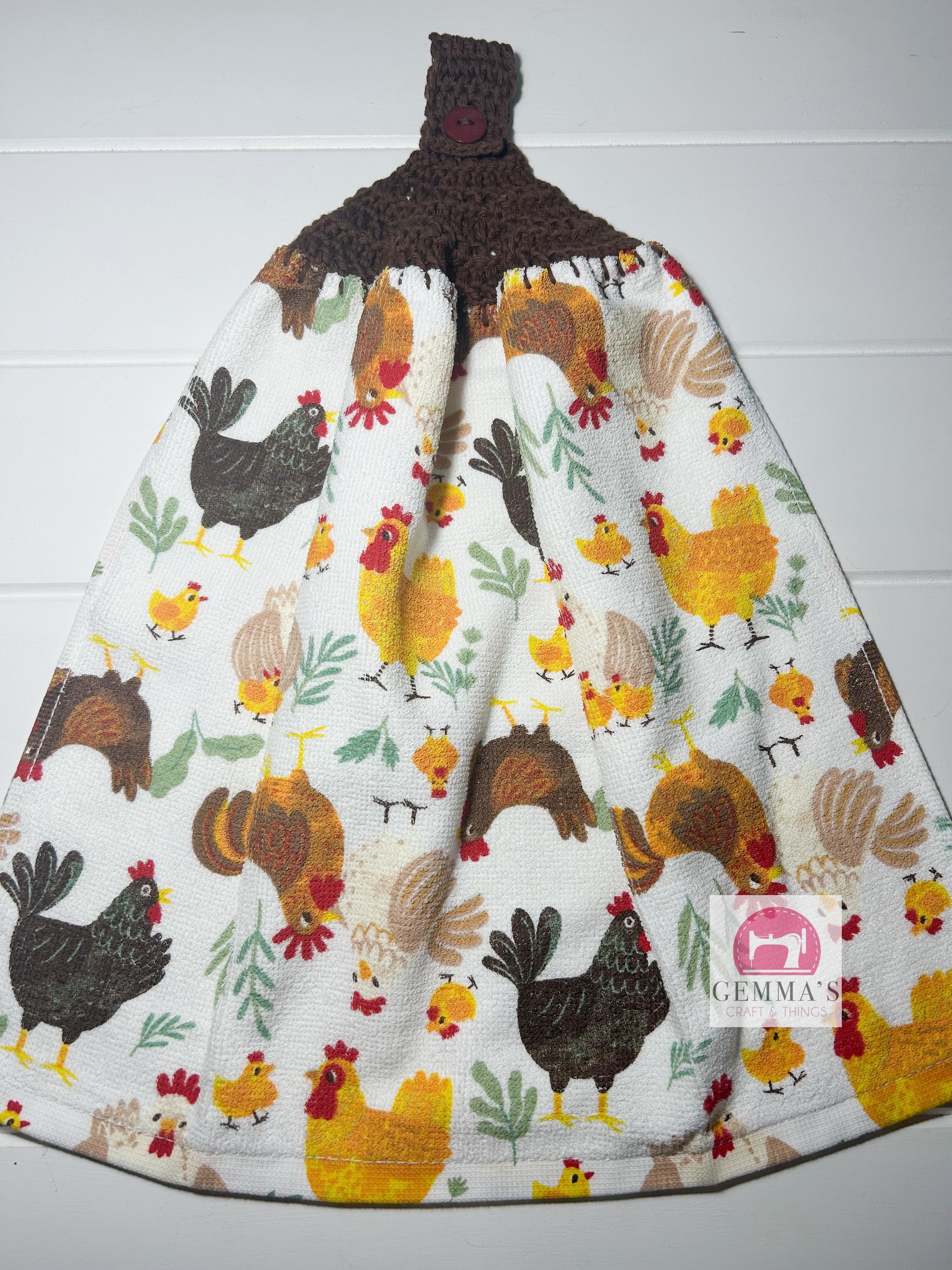 Brown Chicken Tea Towel