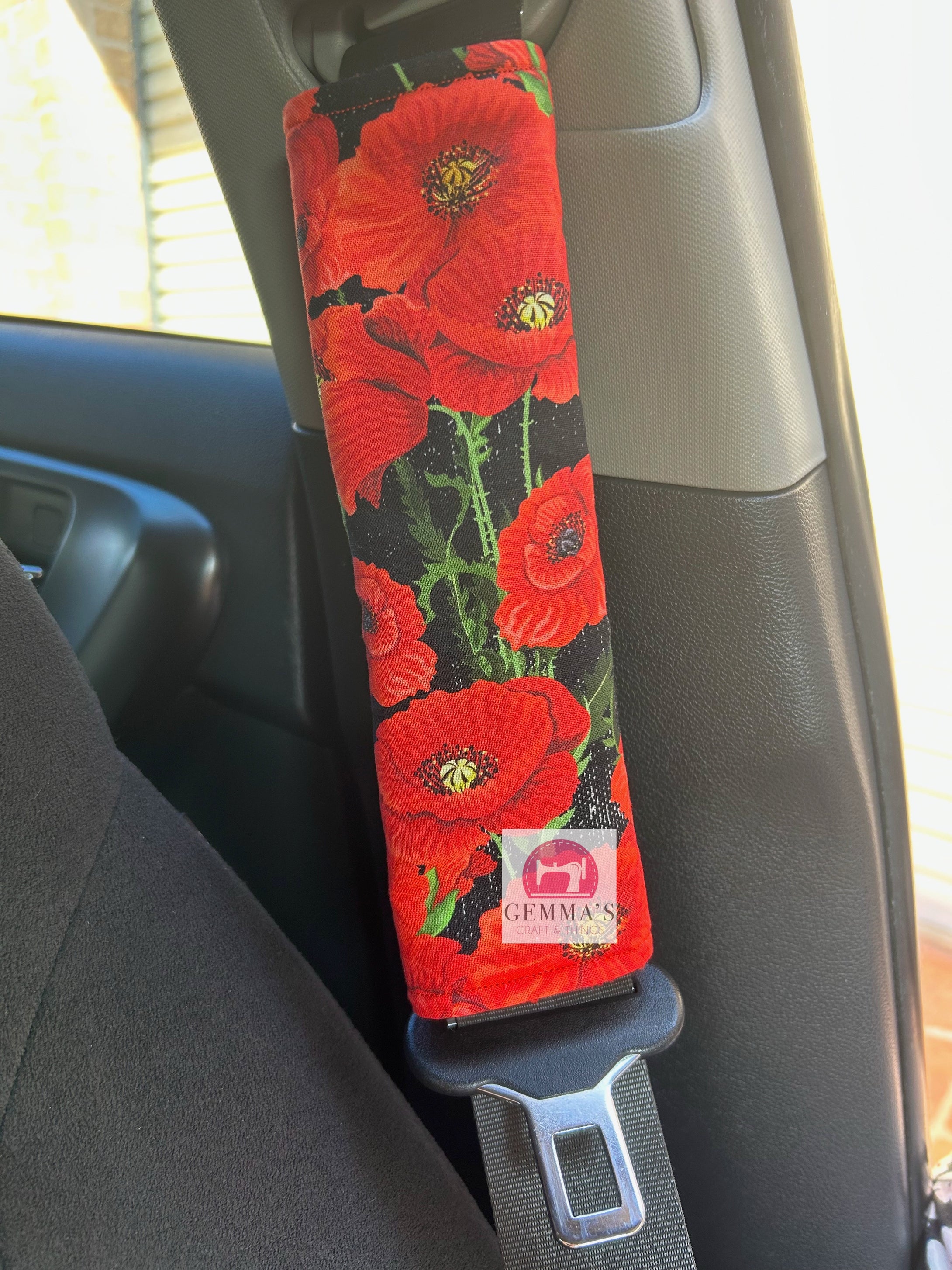 Poppy Seatbelt Cover