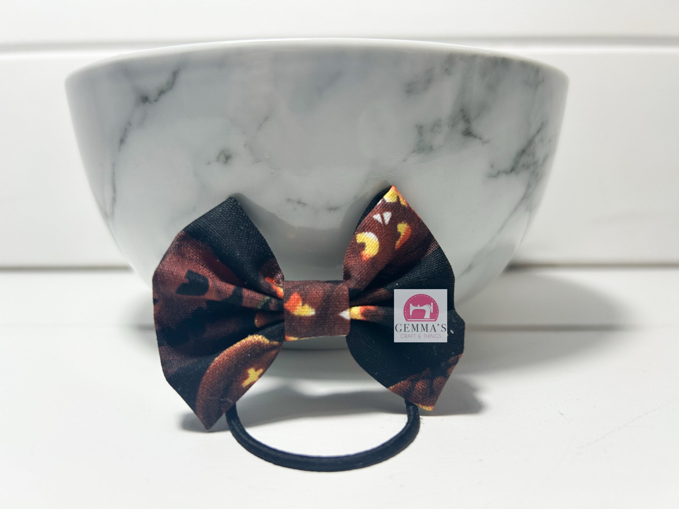 Evil Pumpkin Small Bow
