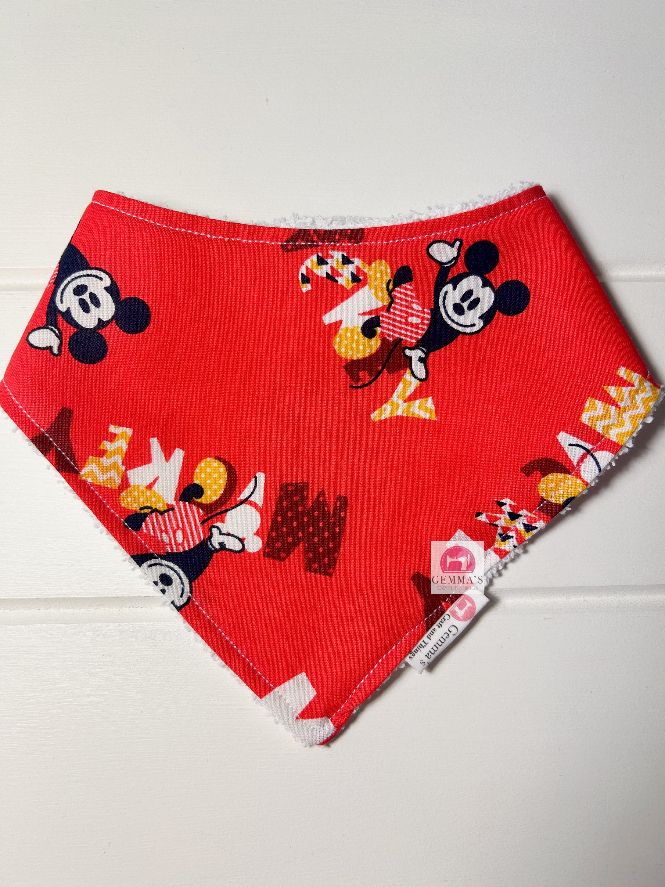 Red Mouse Bandanna Bib