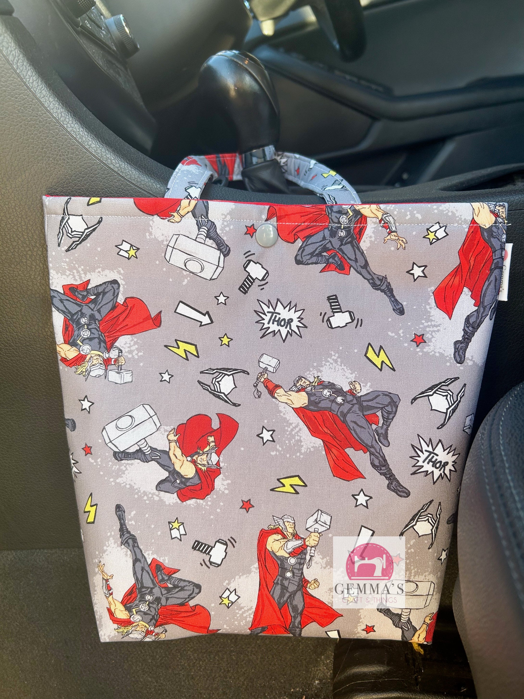 Grey Superhero Car Bin Bag
