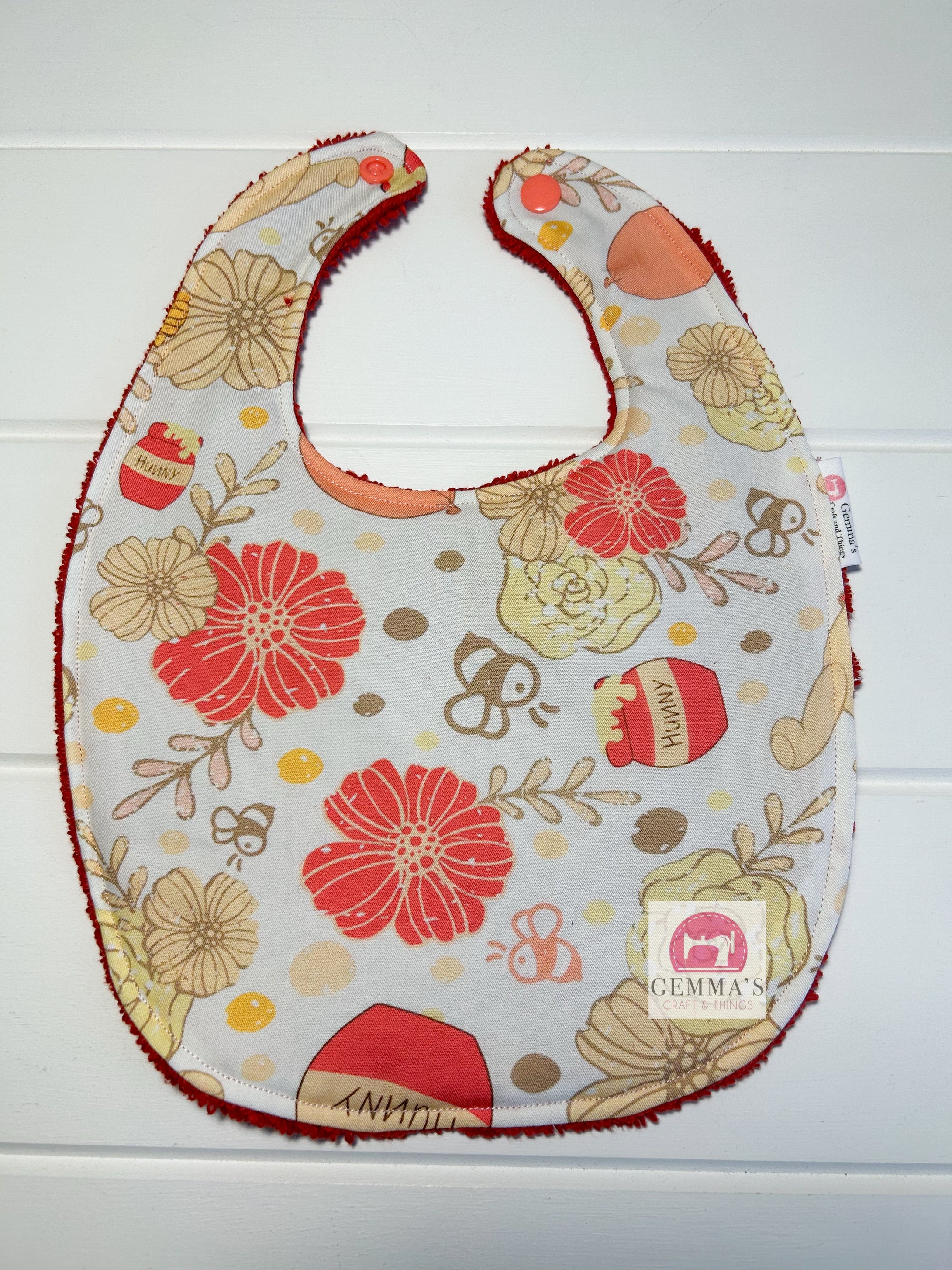 Red Bear Feeding Bib