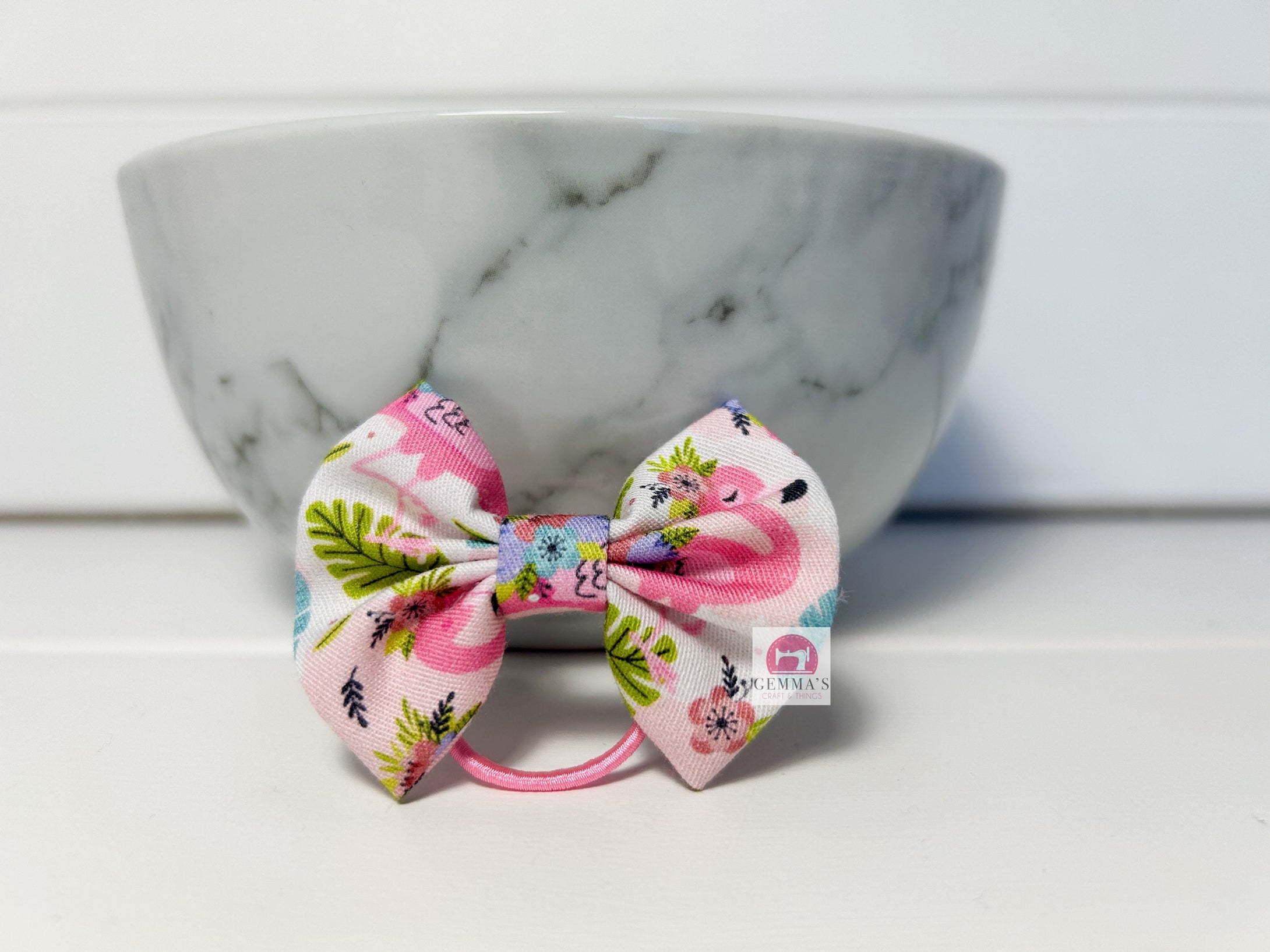 Pink Flamingo Small Bow