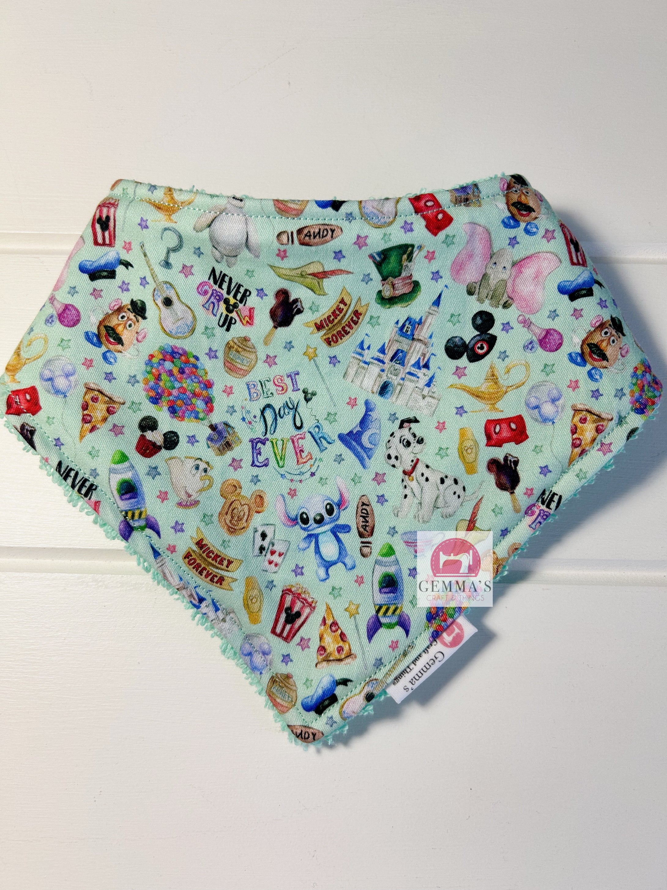 Aqua Character Bandanna Bib