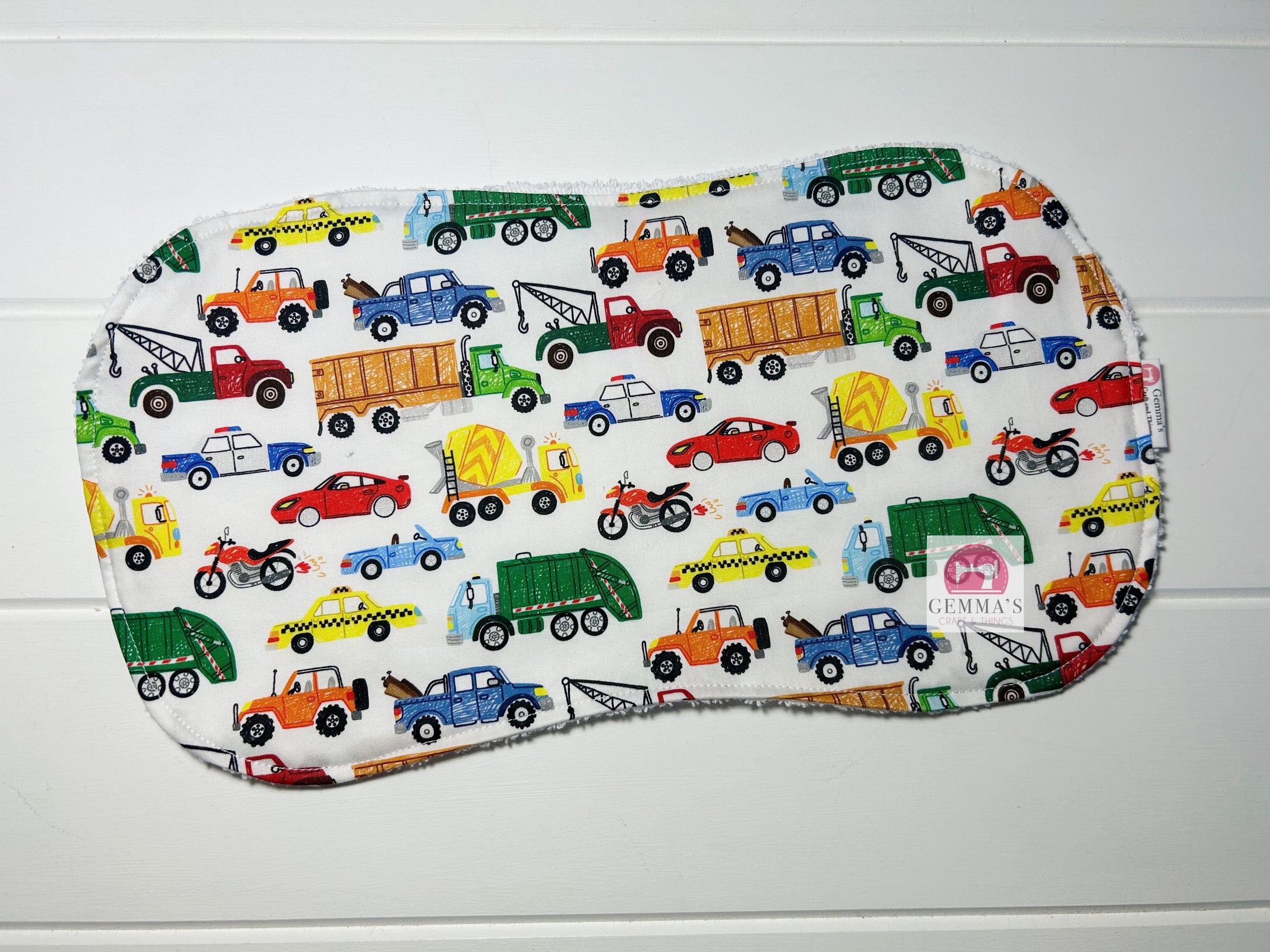 White Transport Burp Cloth