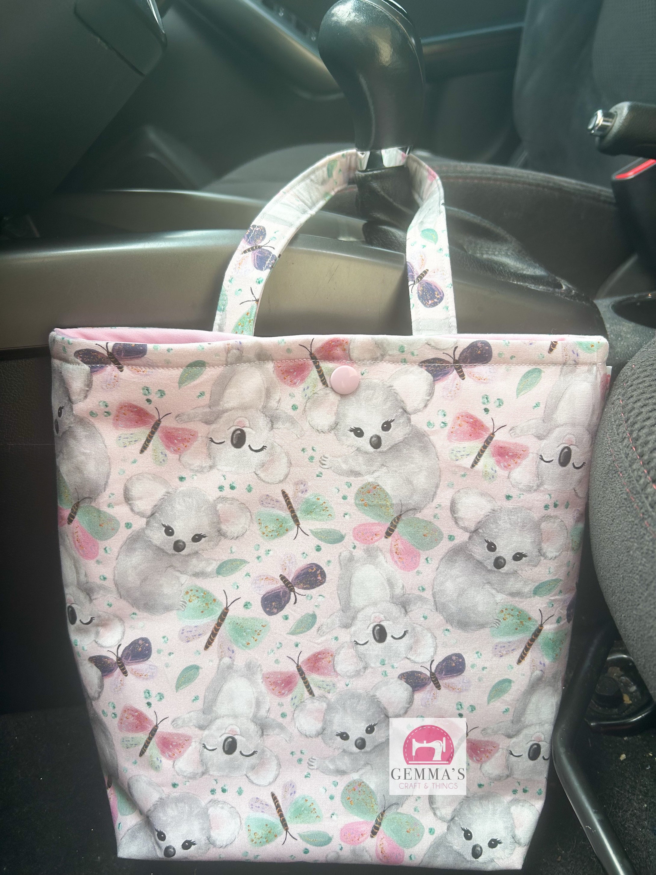 Pink Koala Car Bin Bag