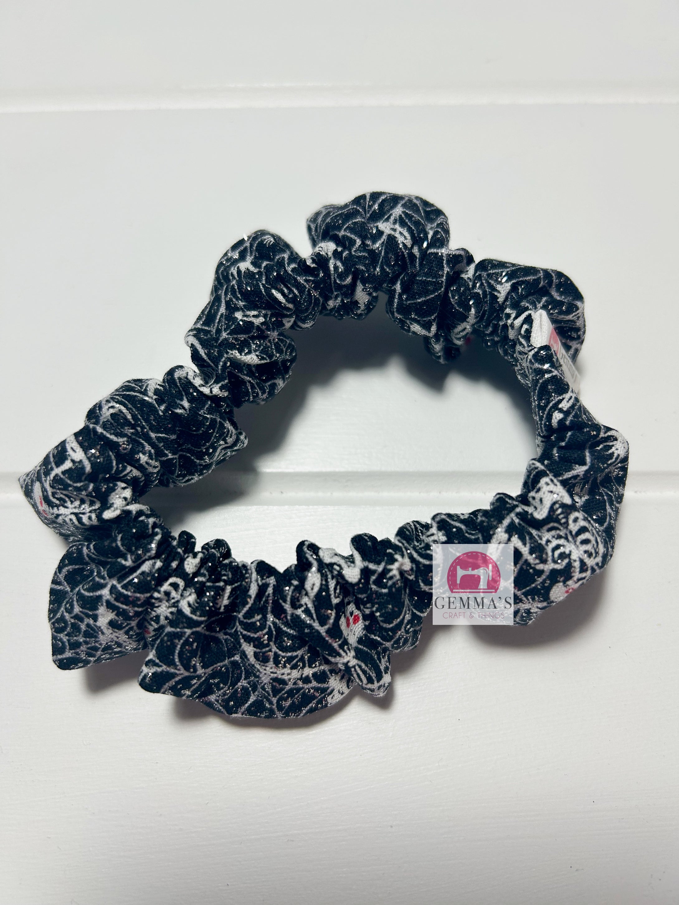 Sparkly Skeleton Scrunchie