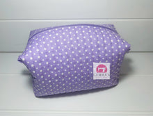 Load image into Gallery viewer, Light Purple Polka Dot Quilted Pouch
