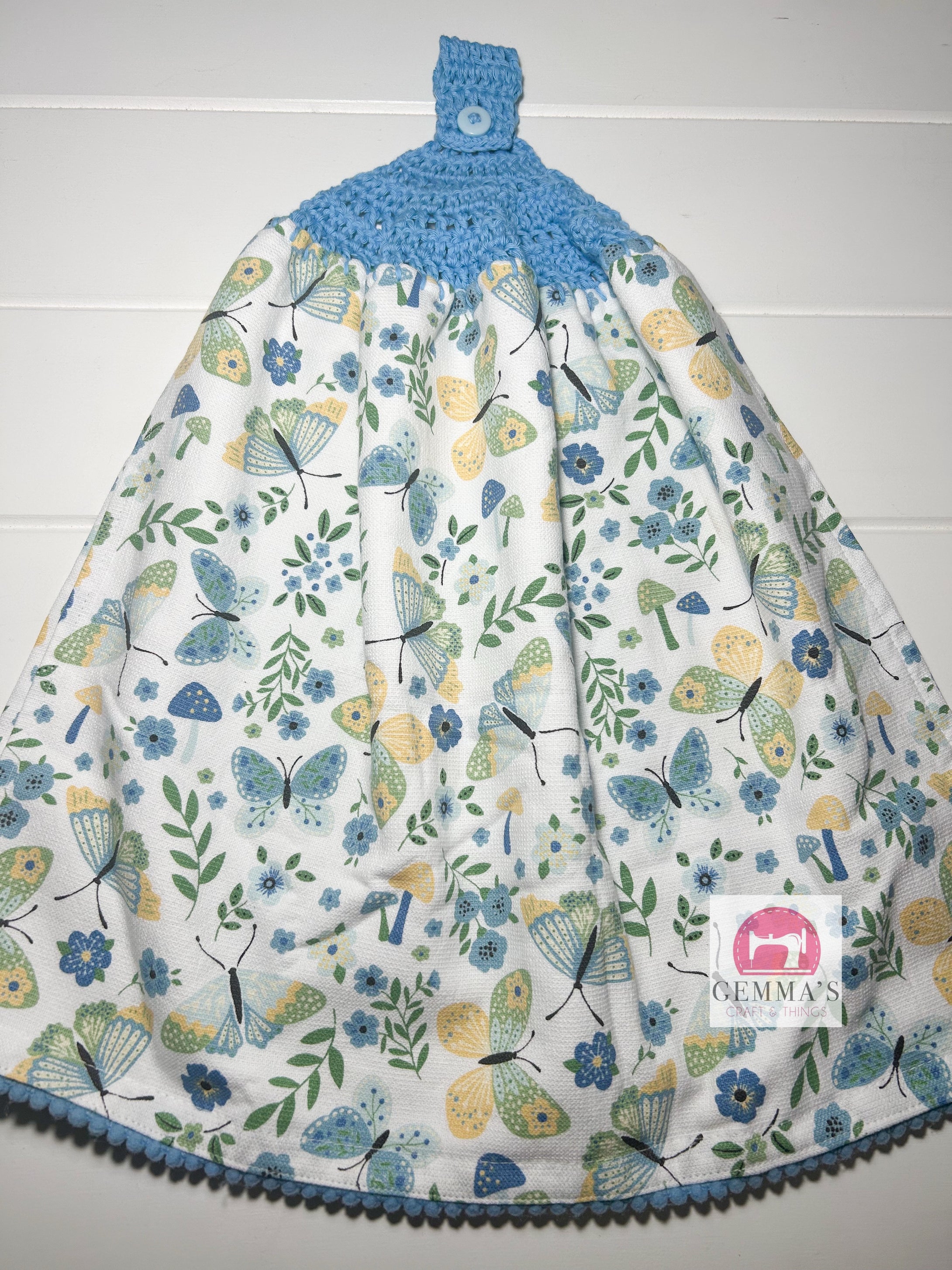 Blue Butterfly Tea Towel
