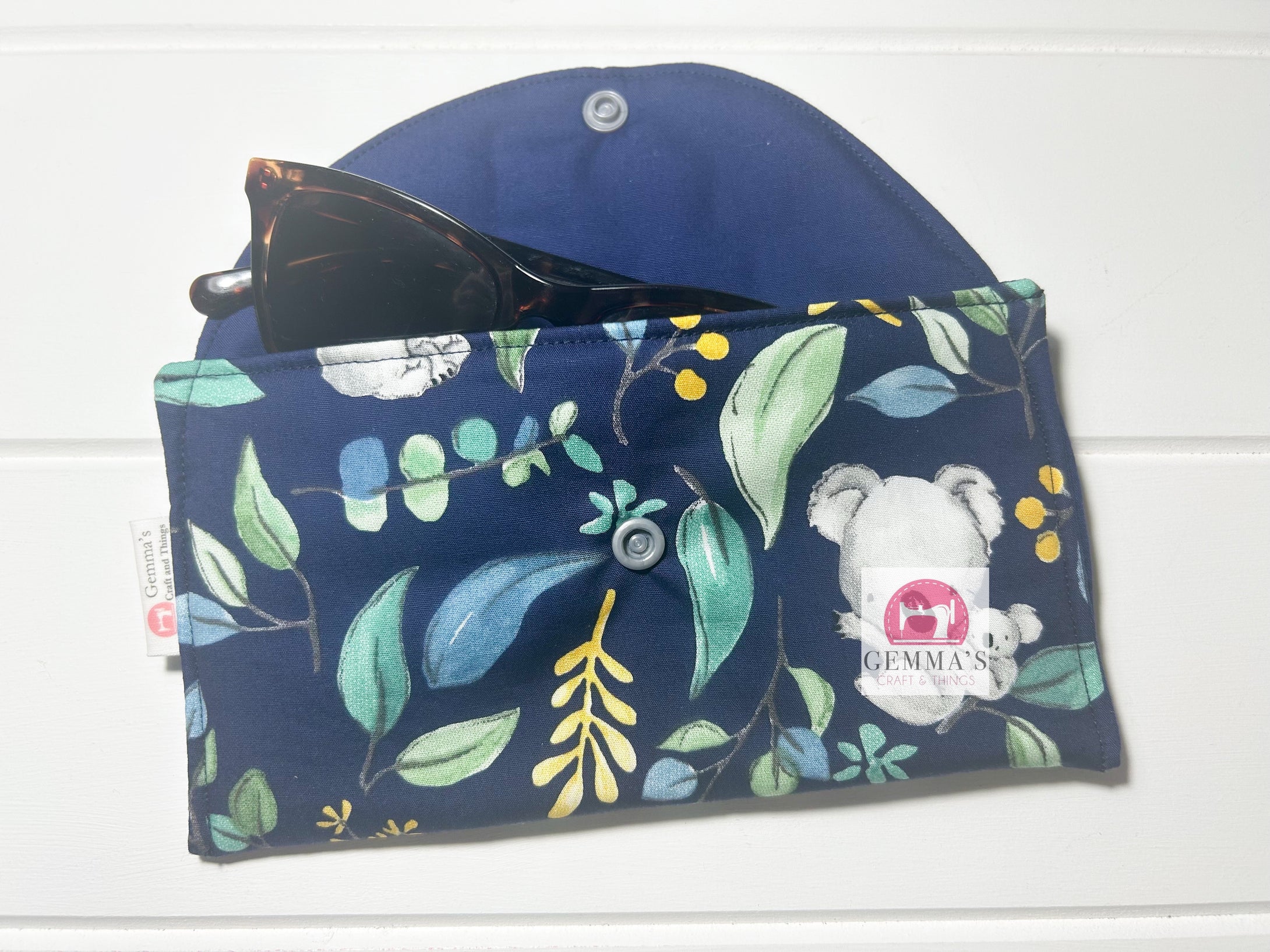 Navy Koala Glasses Case
