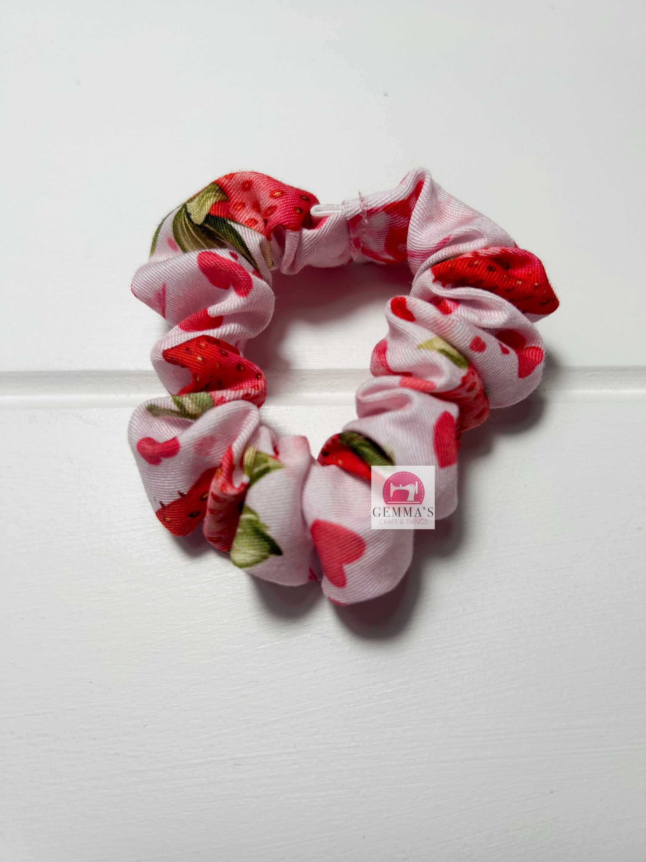 Red Strawberry Mini Scrunchies